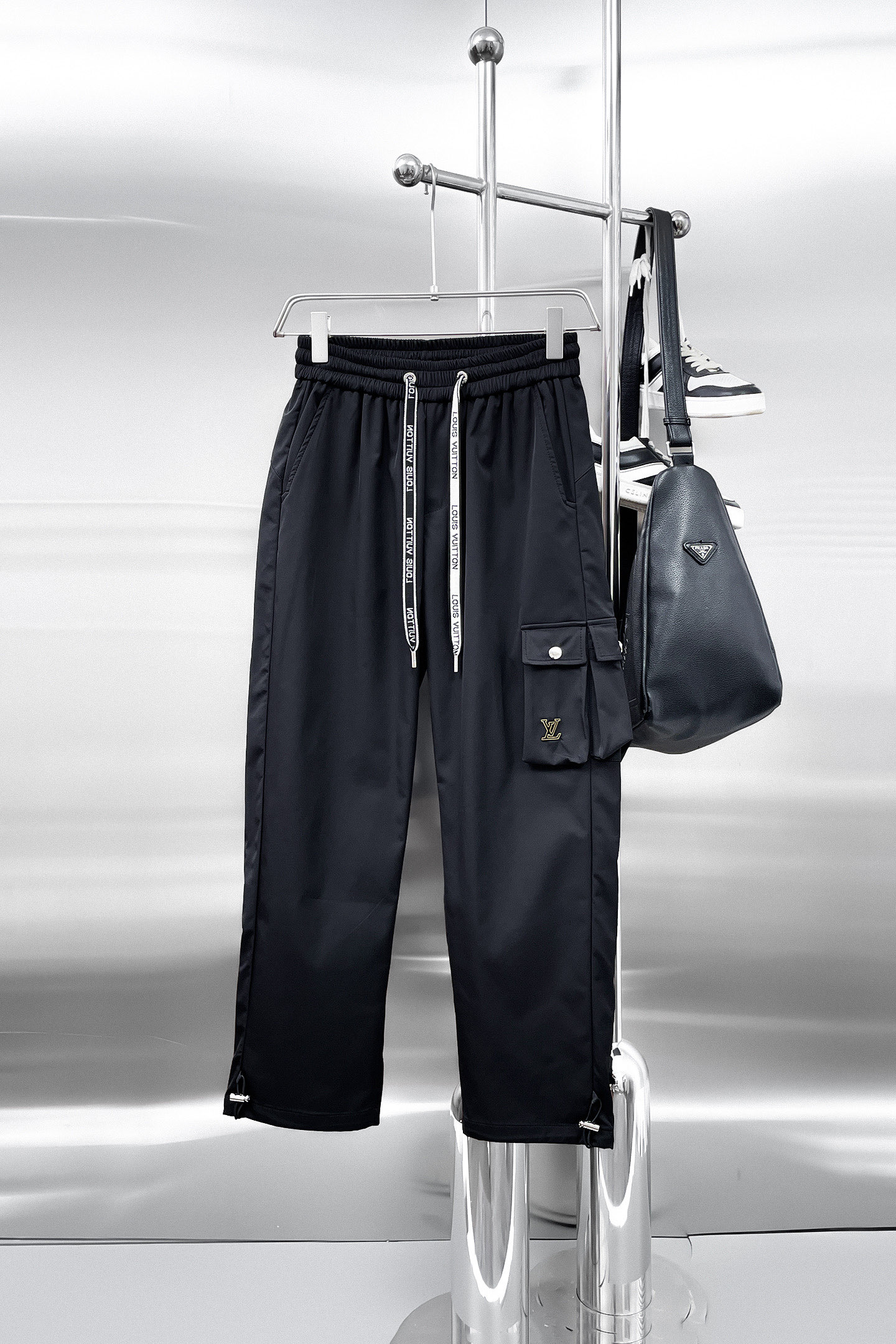Louis Vuitton Black Drawstring Cargo Pants
