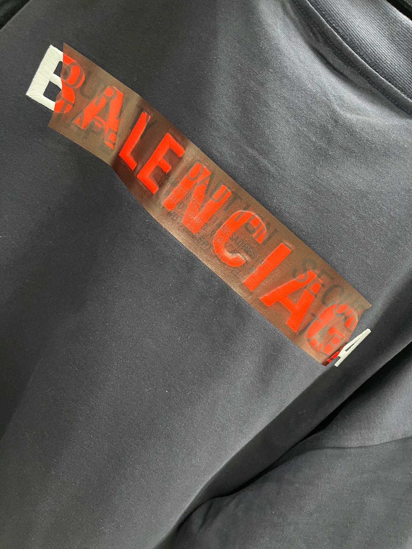 Balenciaga Balenciaga 巴黎世家 红胶带字母刺绣短袖T恤