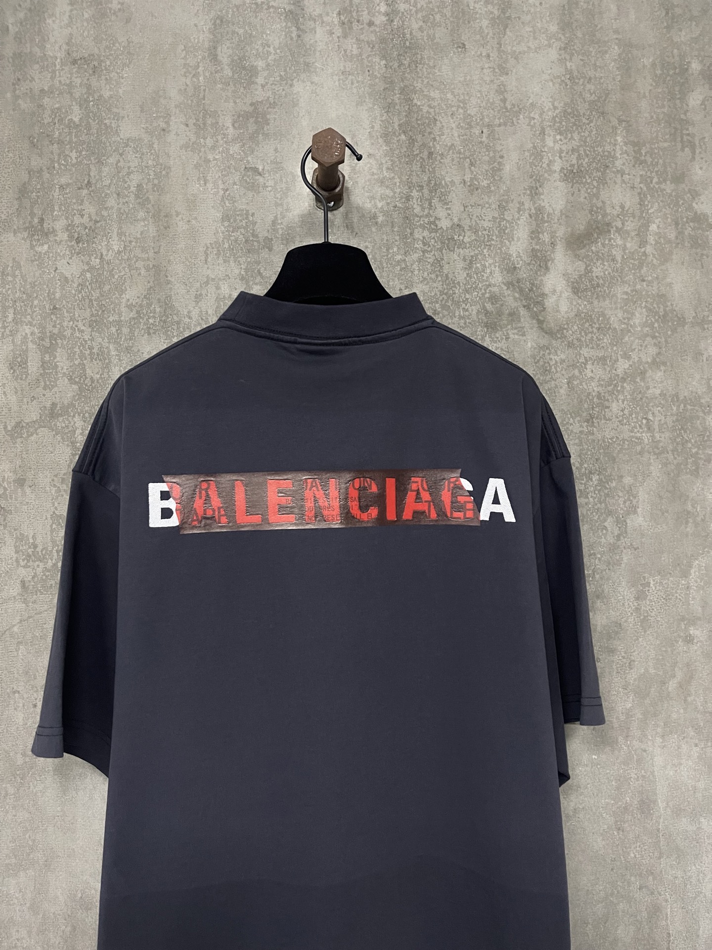 Balenciaga Balenciaga 巴黎世家 红胶带字母刺绣短袖T恤