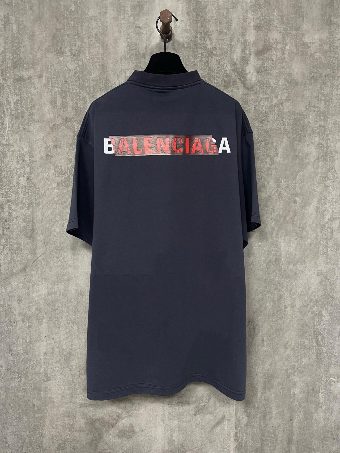 Balenciaga Balenciaga 巴黎世家 红胶带字母刺绣短袖T恤