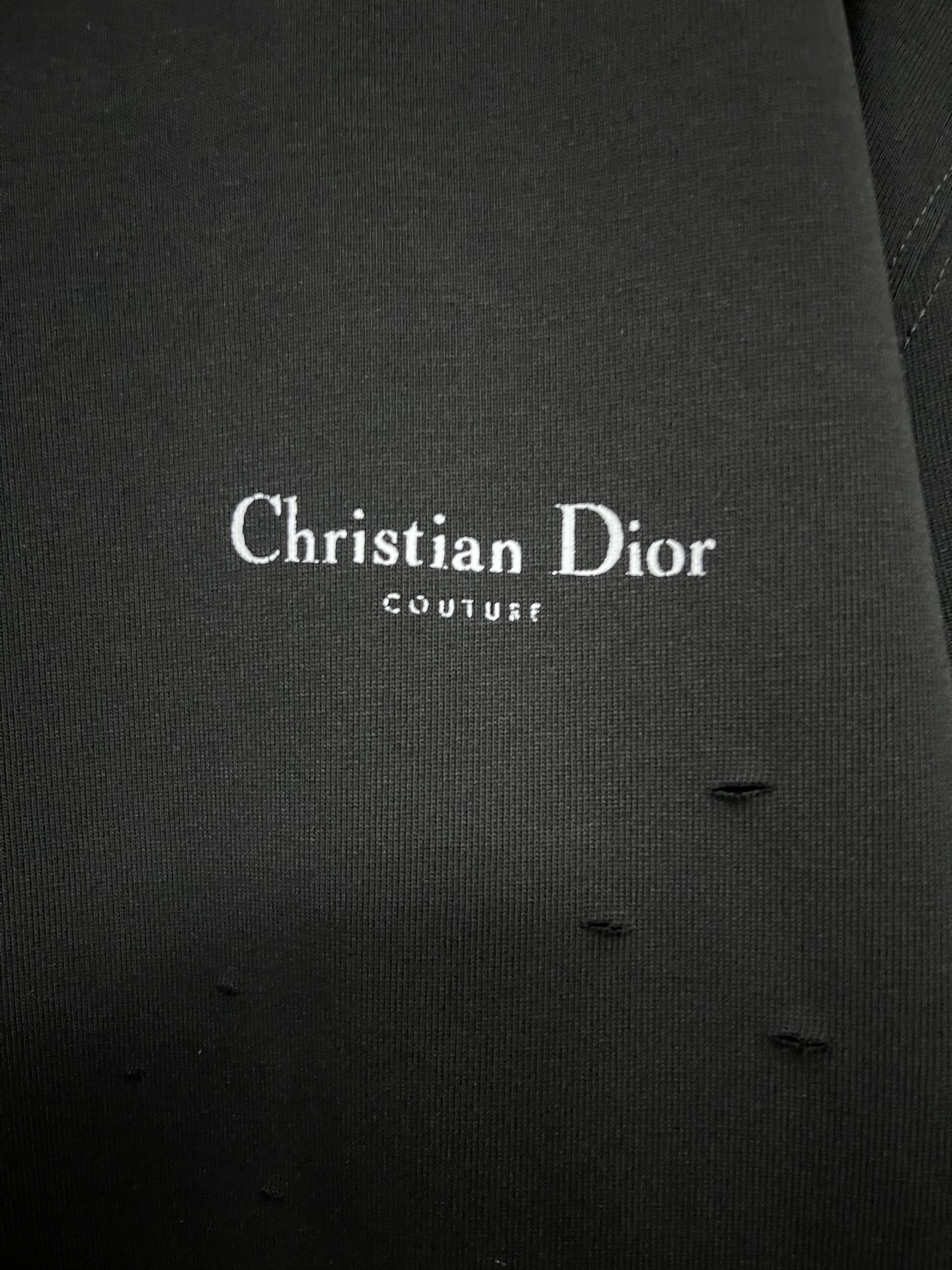 Dior Dior迪奥25ss CD铃兰印花做旧破洞短袖T恤