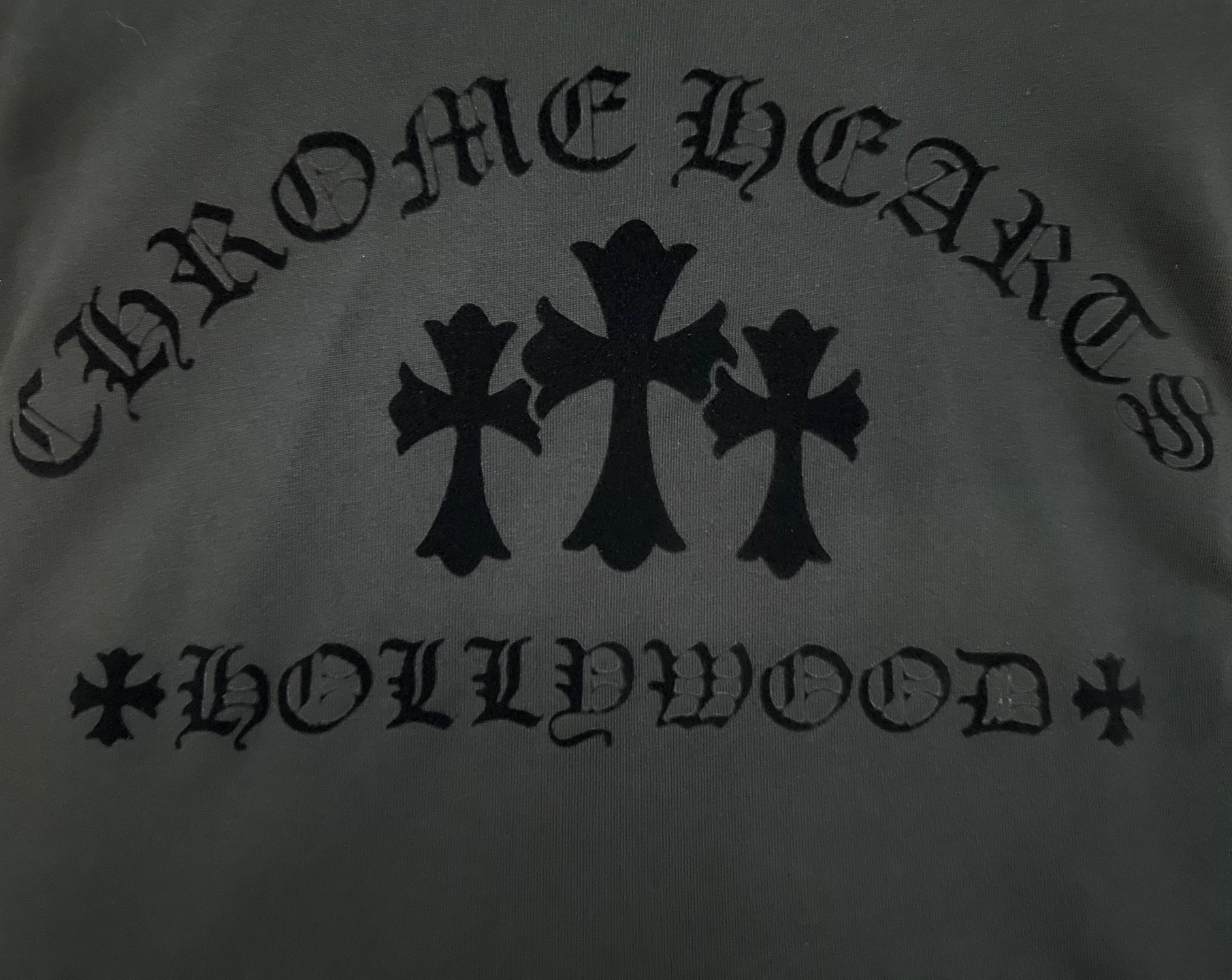 Chrome Hearts Flocked Logo Long Sleeve T-Shirt Heavyweight Cotton Black 8 i1758109035778 4309 0 7