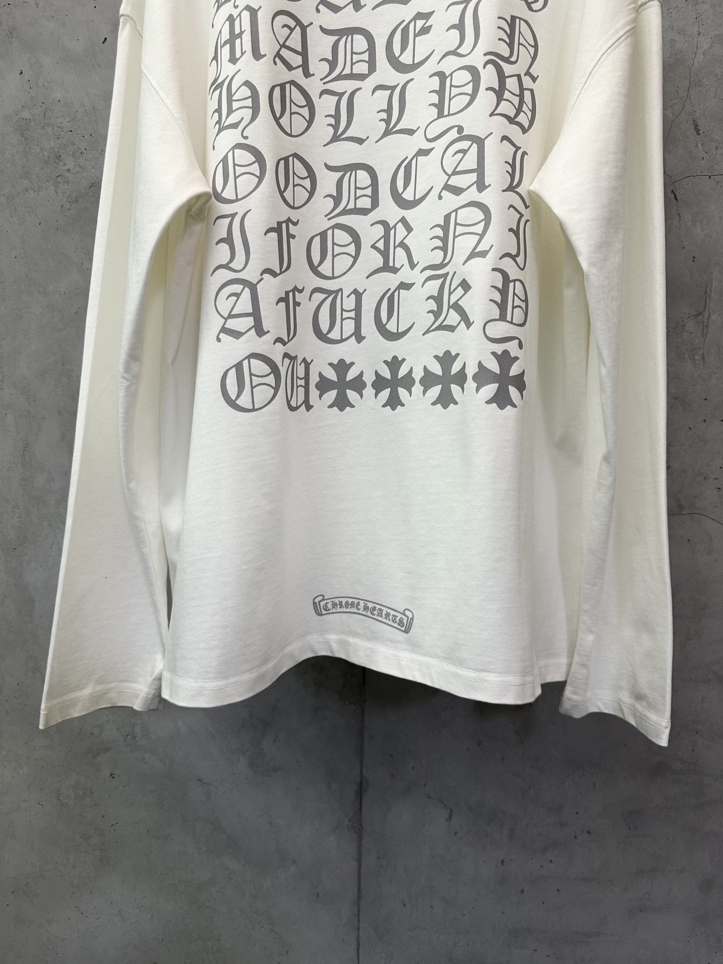 Chrome Hearts 25SS Classic Sanskrit Grey Letter Long Sleeve T-Shirt 6 i1758204819161 2295 0 5