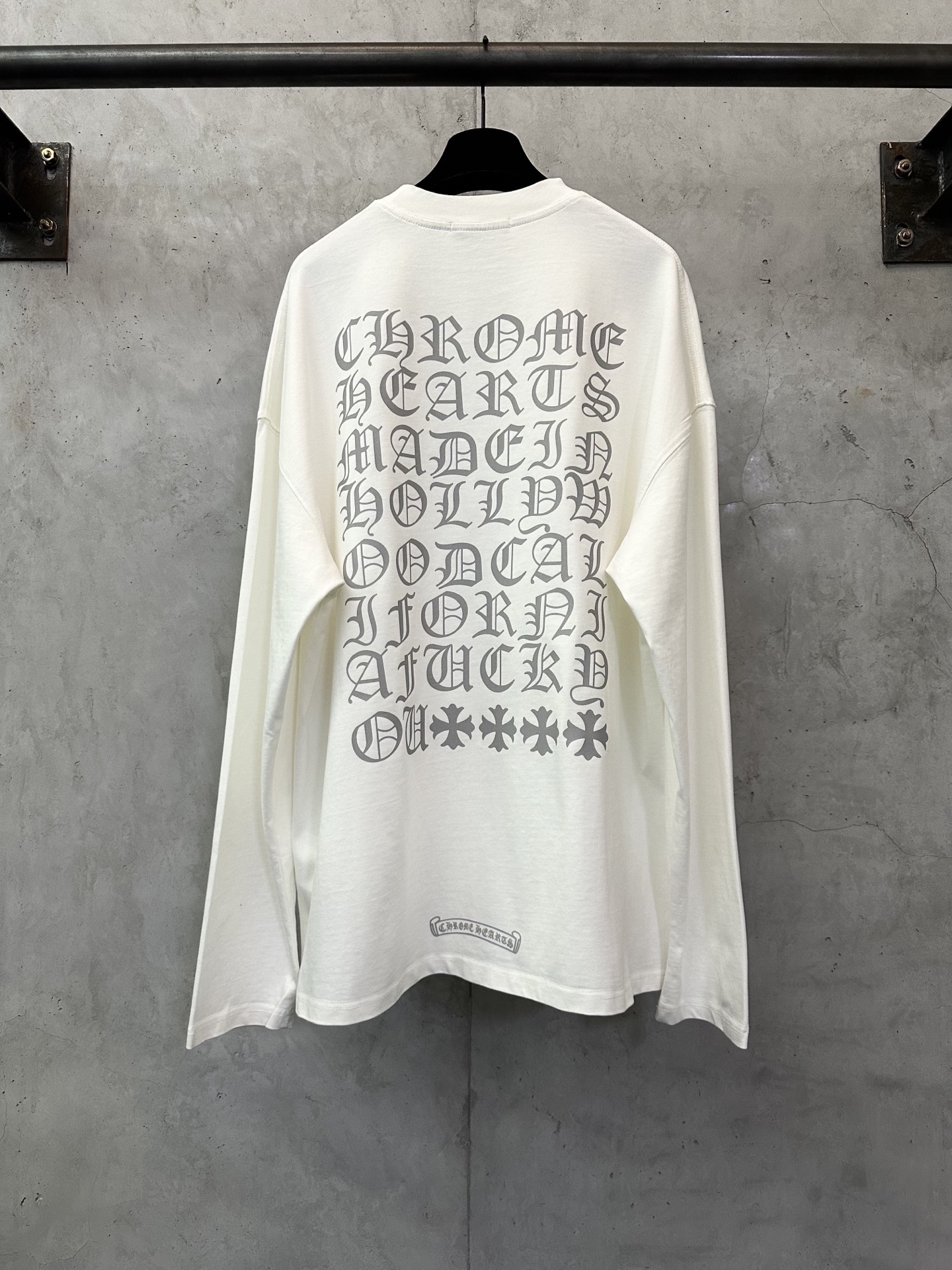 Chrome Hearts 25SS Classic Sanskrit Grey Letter Long Sleeve T-Shirt 2 i1758204819238 5243 0 1