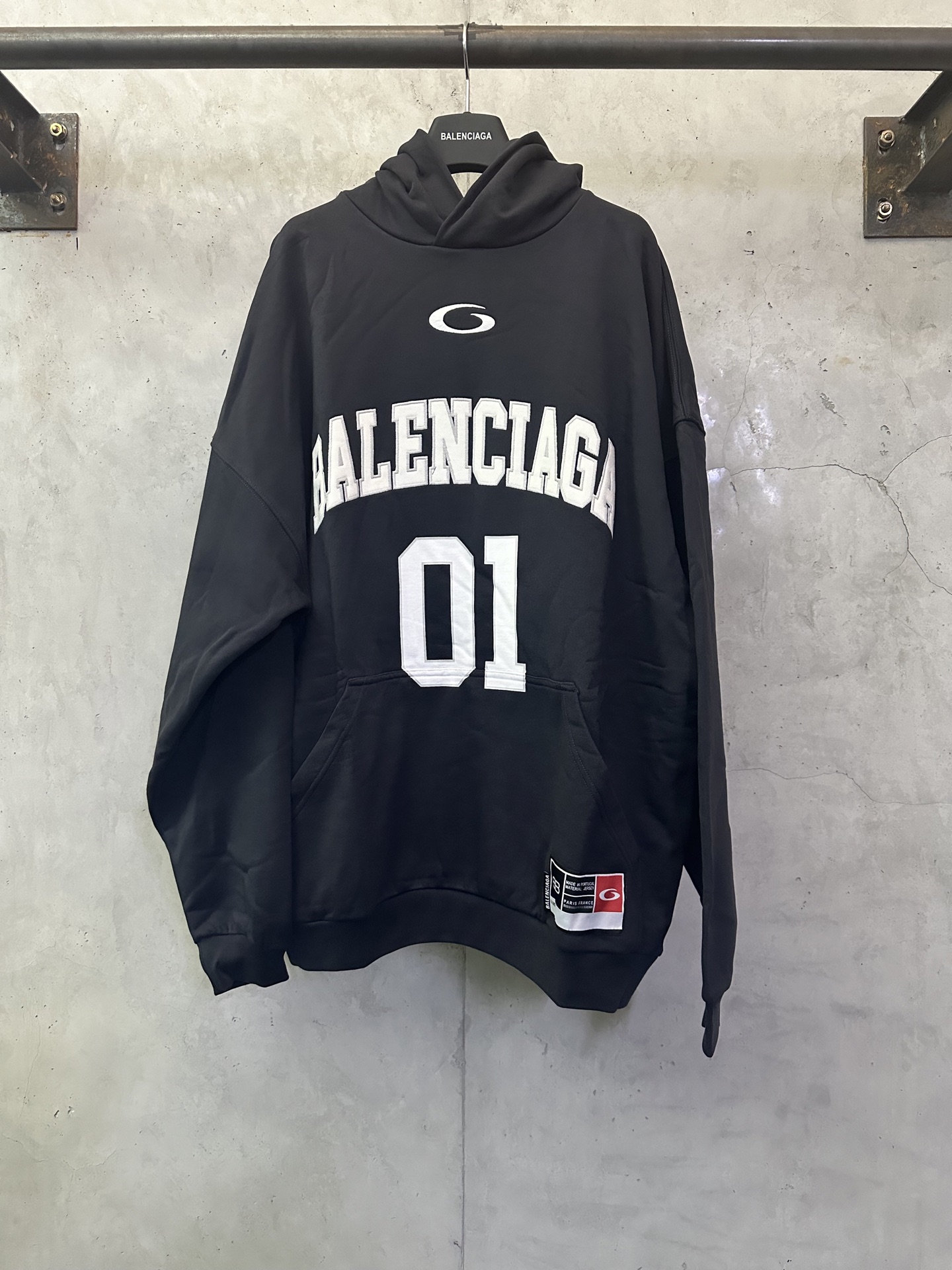 P245 Balenciaga París 25ss sudadera con capucha de manga larga con bordado y estampado de camiseta de baloncesto 01 El …