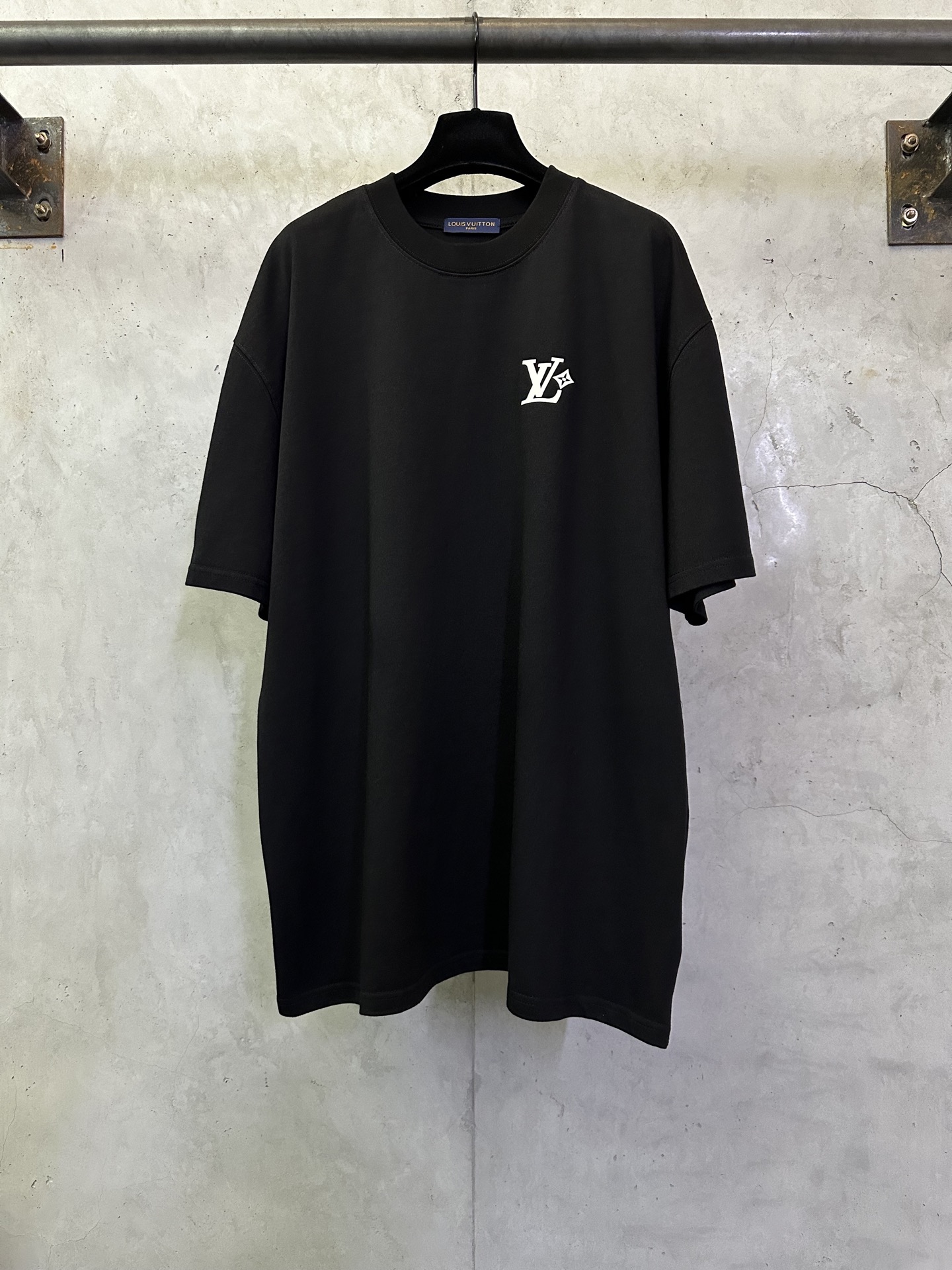 P125 Camiseta de manga corta con cuello redondo y estampado de espuma Louis Vuitton 26ss LV de peso pesado de otoño e i…