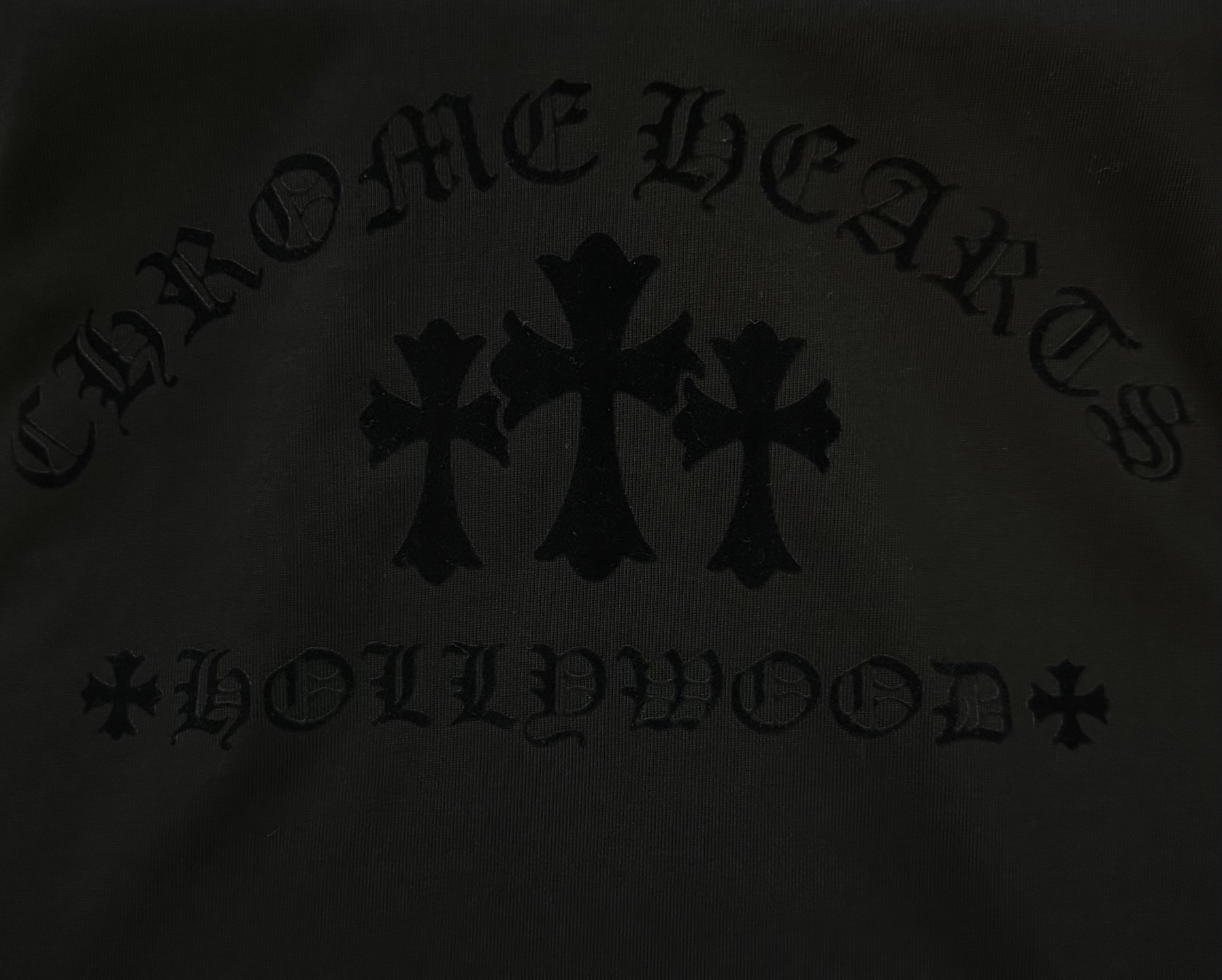 Chrome Hearts Chrome Hearts 克罗心 25ss 十字架植绒印花圆领短袖T恤