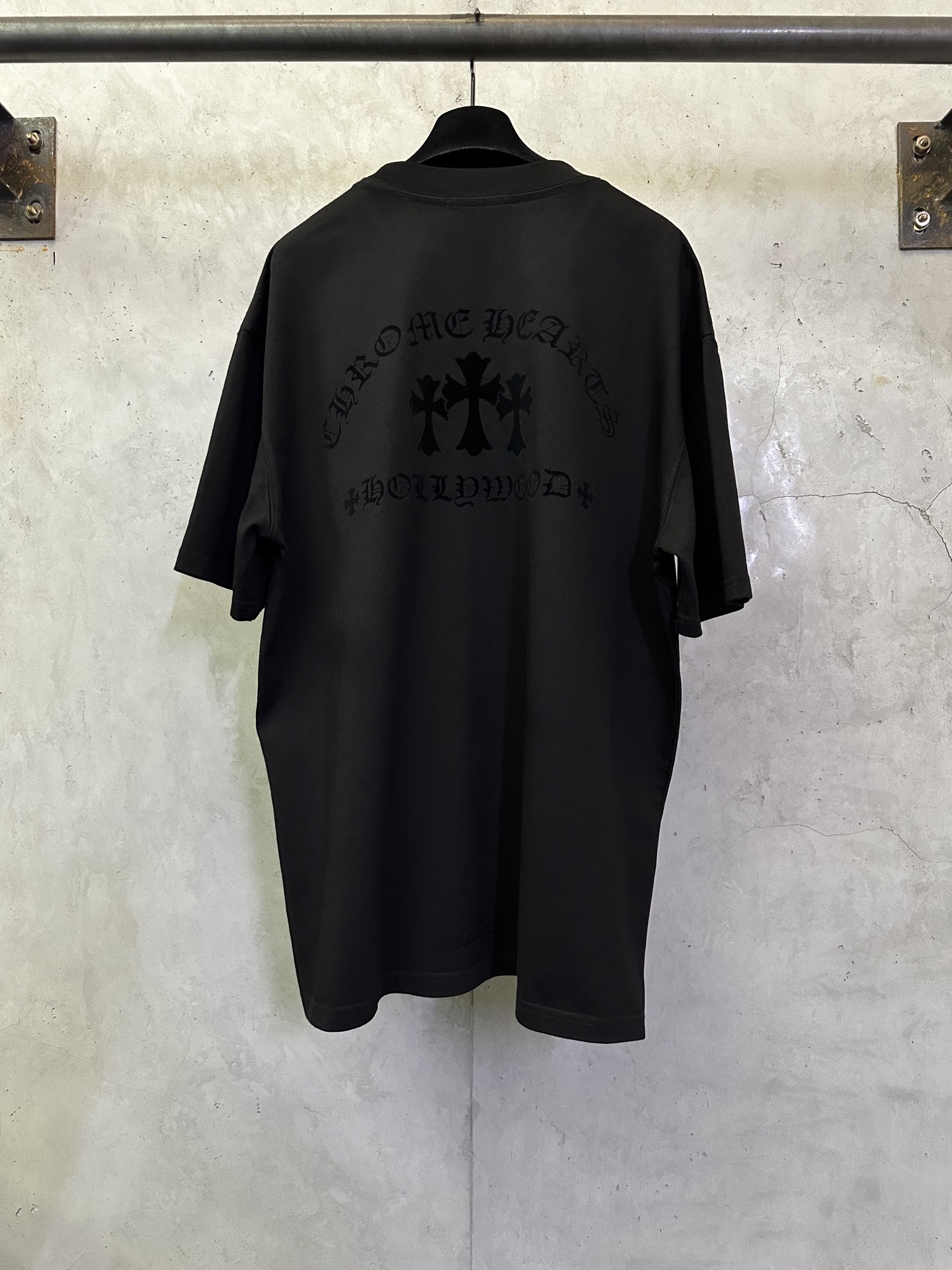 Chrome Hearts Chrome Hearts 克罗心 25ss 十字架植绒印花圆领短袖T恤