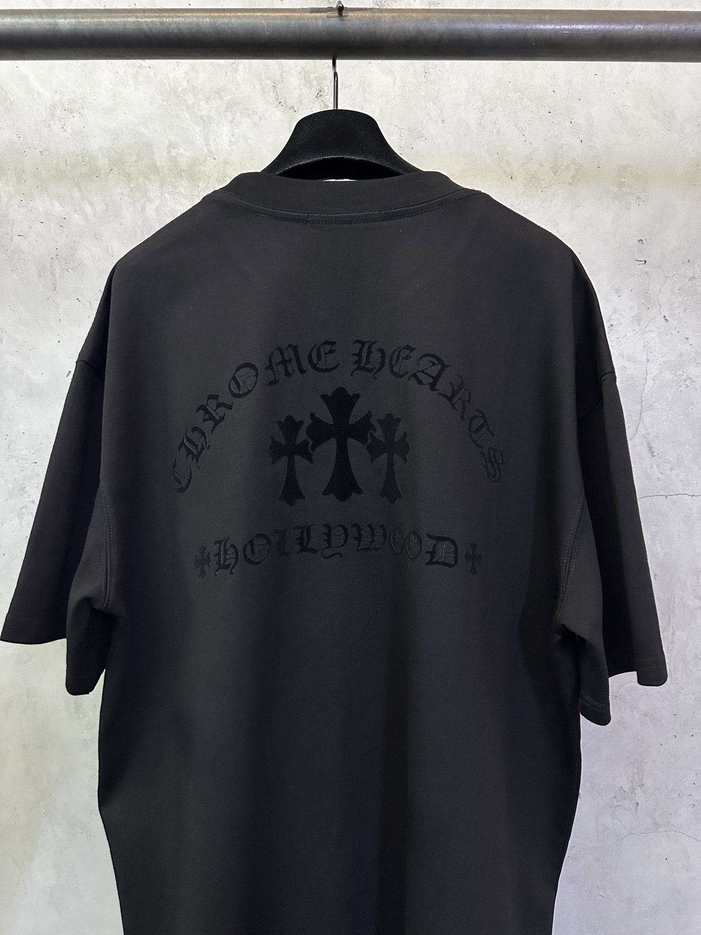 Chrome Hearts Chrome Hearts 克罗心 25ss 十字架植绒印花圆领短袖T恤