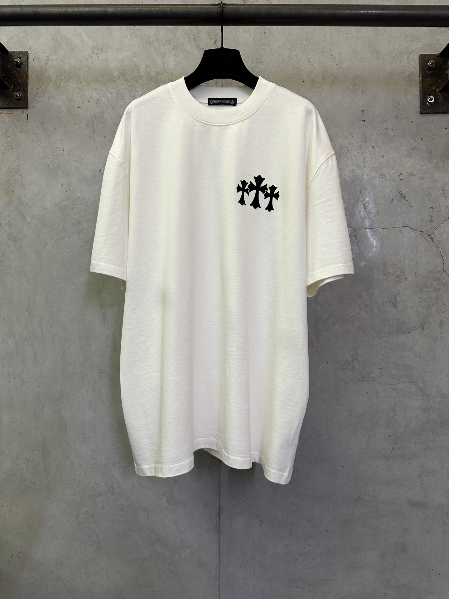 Chrome Hearts Chrome Hearts 克罗心 25ss 十字架植绒印花圆领短袖T恤