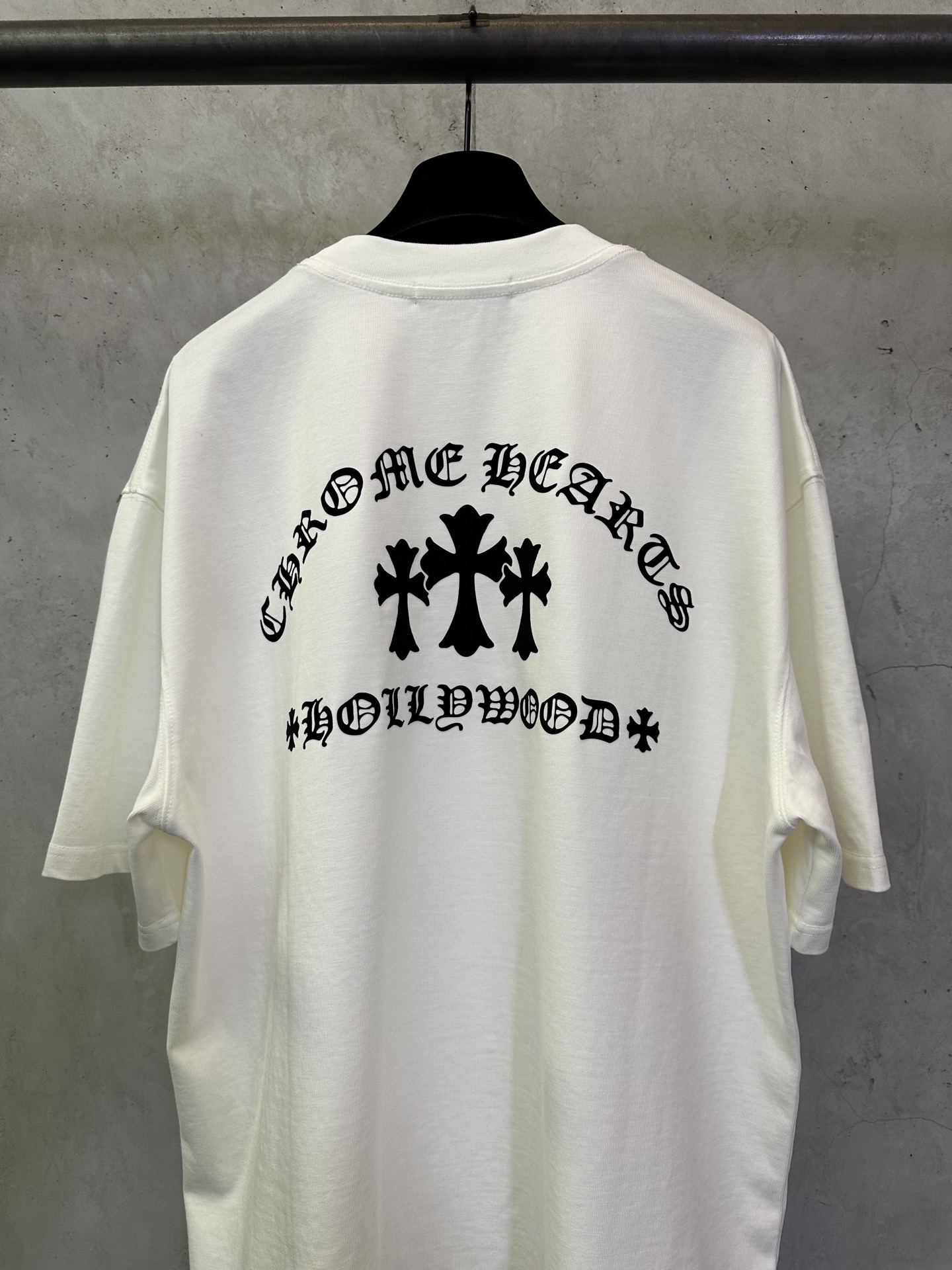 Chrome Hearts Chrome Hearts 克罗心 25ss 十字架植绒印花圆领短袖T恤