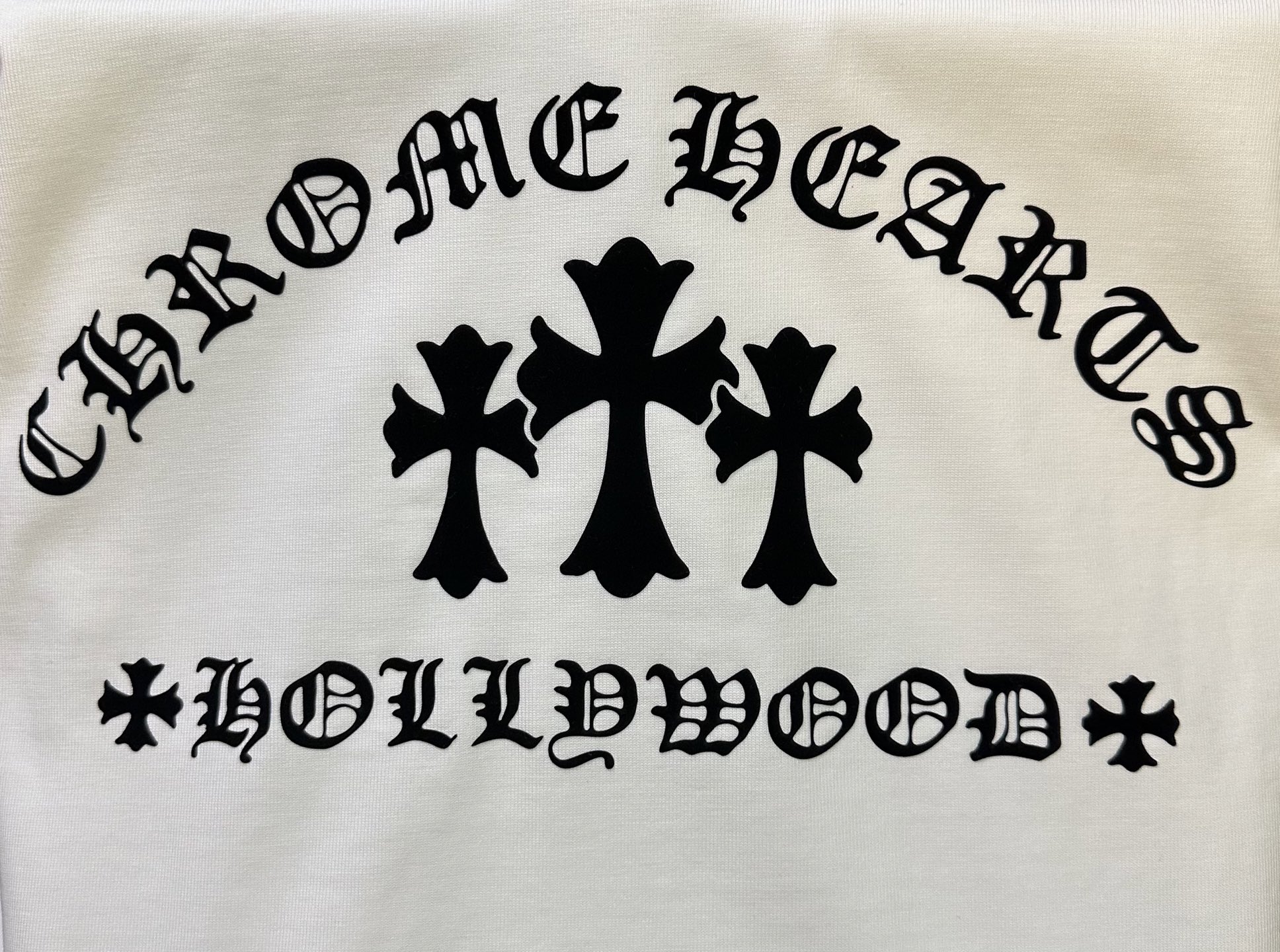 Chrome Hearts Chrome Hearts 克罗心 25ss 十字架植绒印花圆领短袖T恤