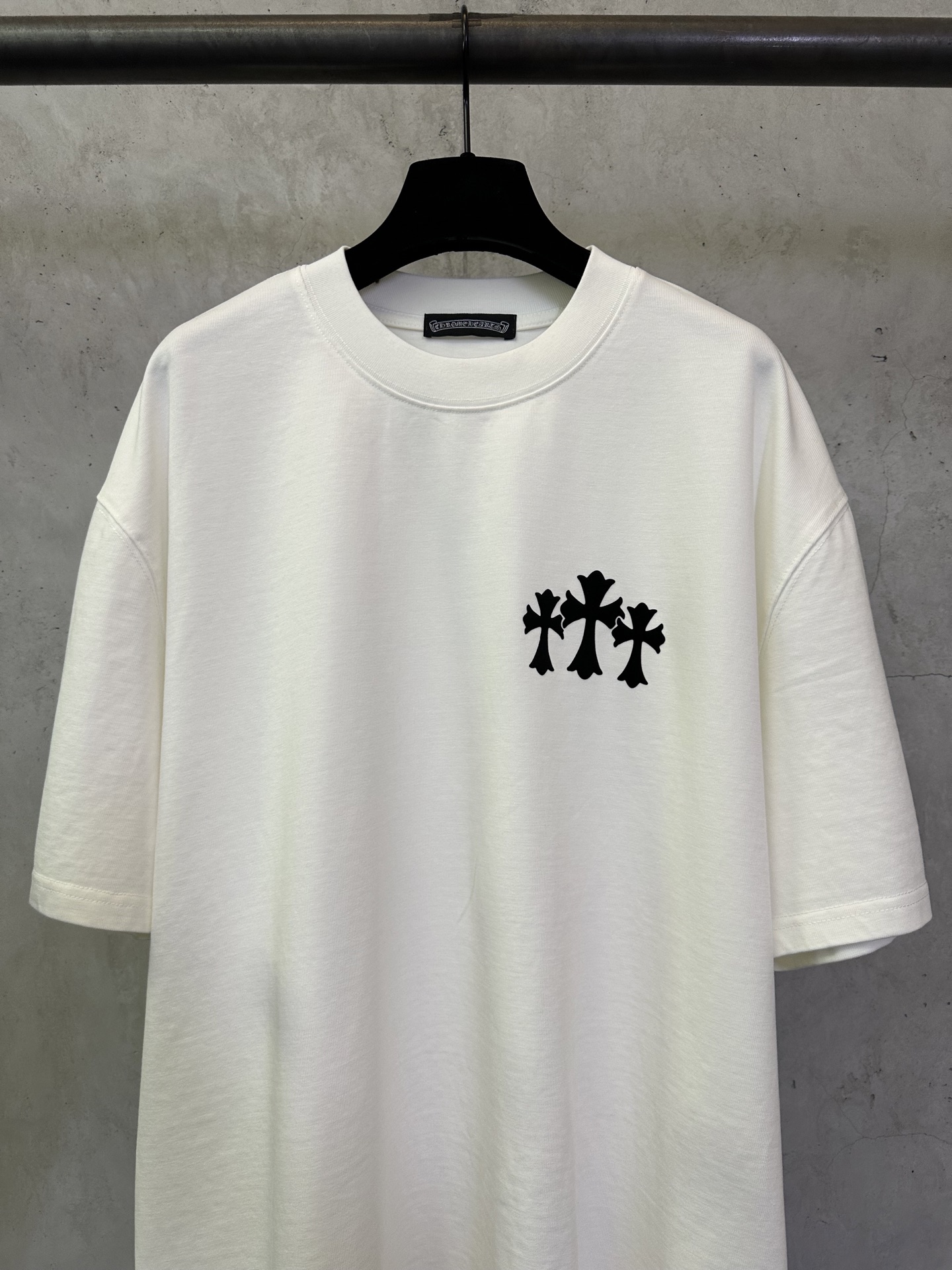 Chrome Hearts Chrome Hearts 克罗心 25ss 十字架植绒印花圆领短袖T恤