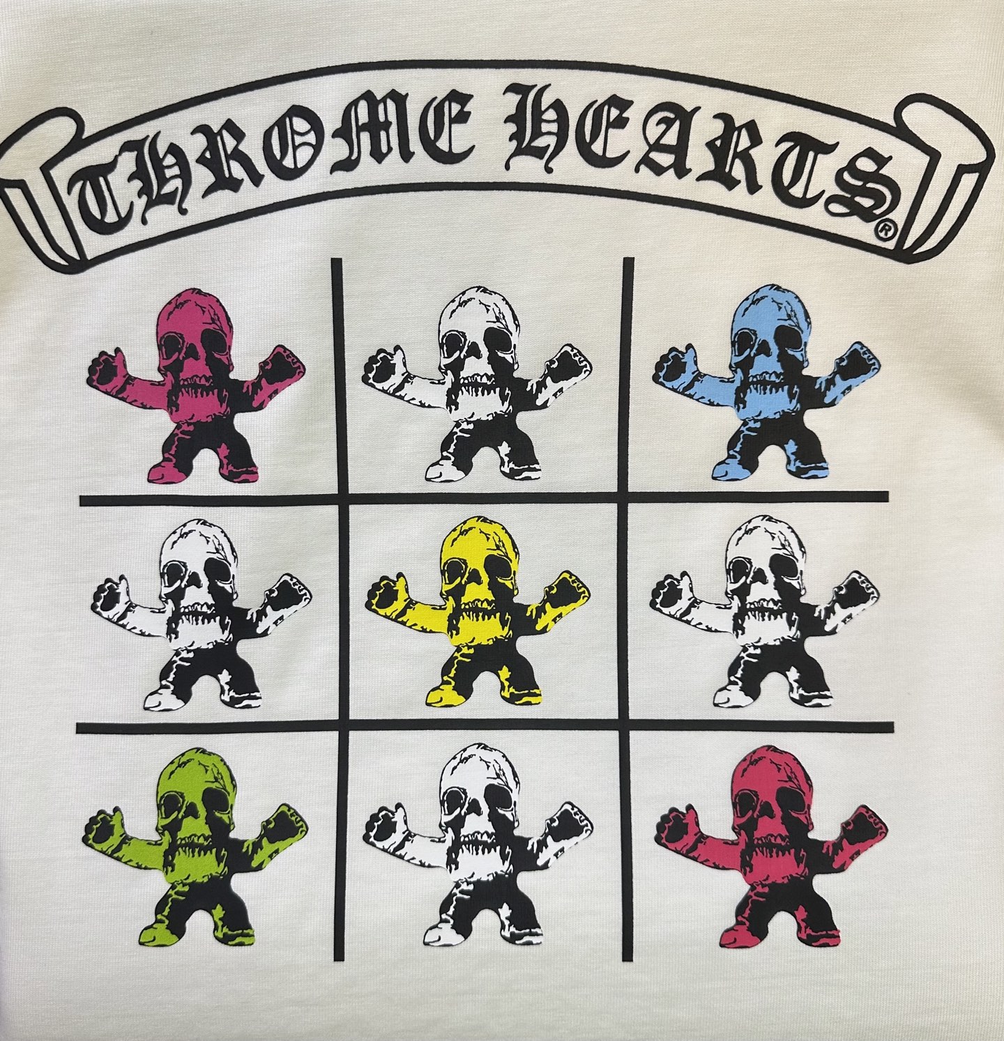 Chrome Hearts Chrome Hearts 克罗心 25ss foti系统黑彩九宫格圆领短袖T恤