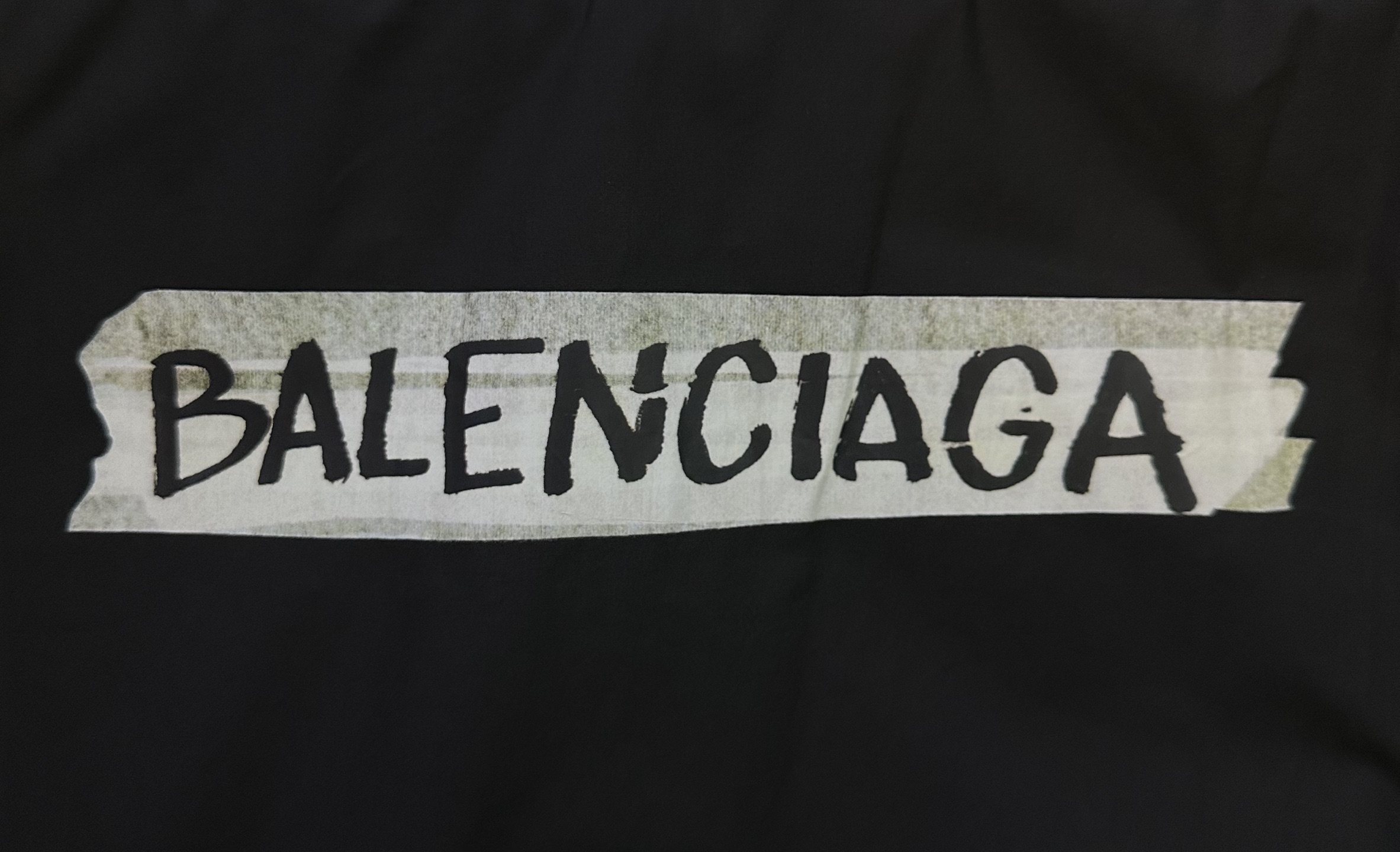 Balenciaga Balenciaga巴黎世家 宿舍25 白胶带字母印花衬衫