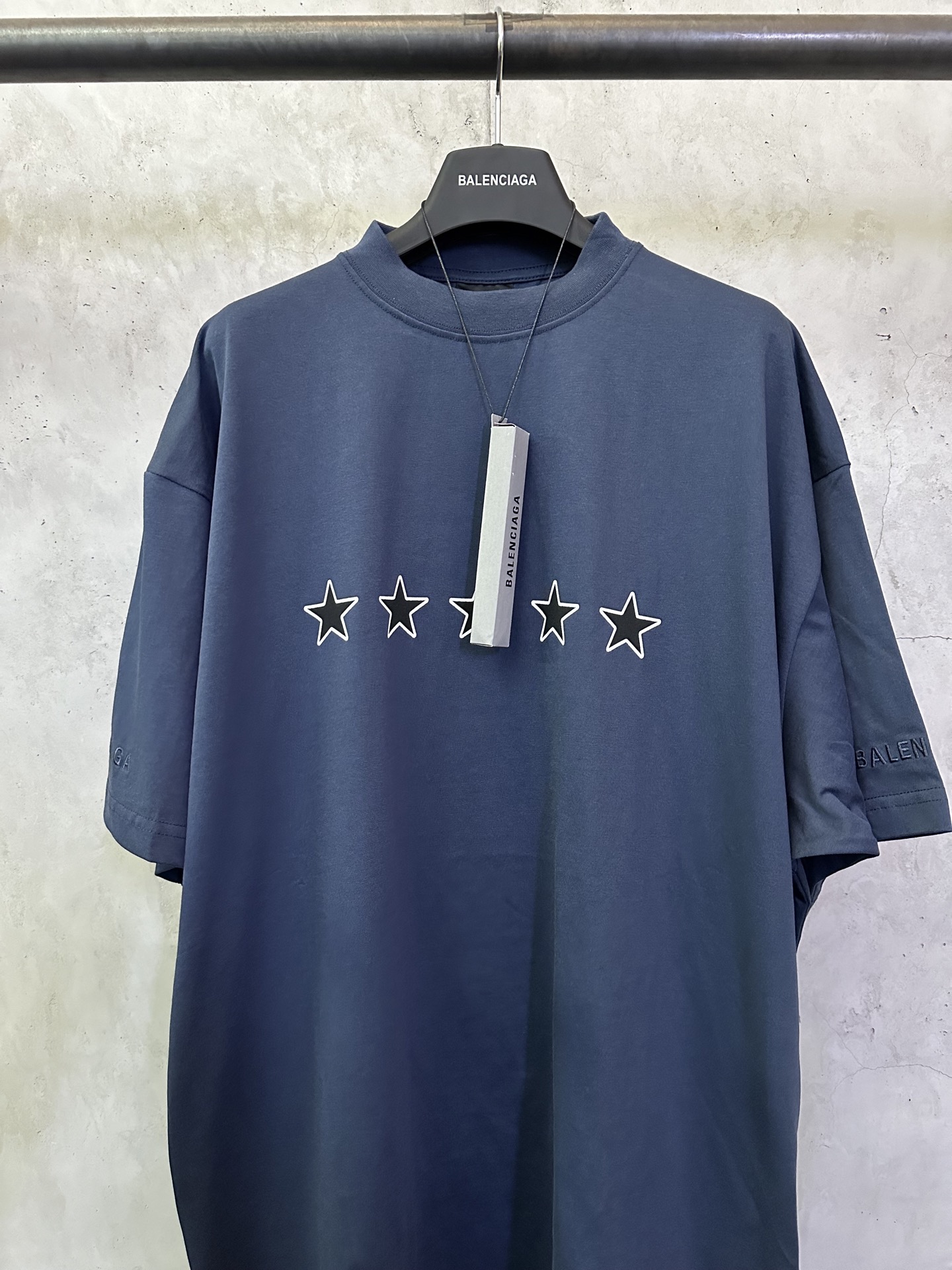 Balenciaga Balenciaga 巴黎世家 五颗星星标语印花 带笔签名短袖t恤