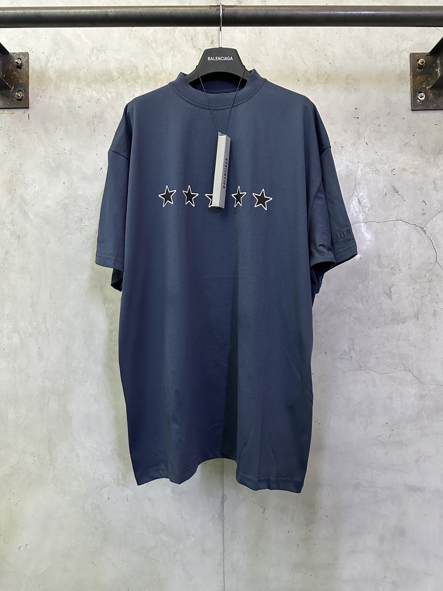 Balenciaga Balenciaga 巴黎世家 五颗星星标语印花 带笔签名短袖t恤