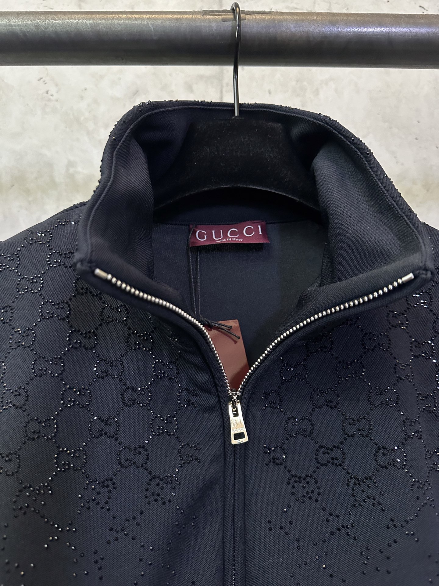 Gucci Gucci古驰 ss26烫钻拉链高领外套