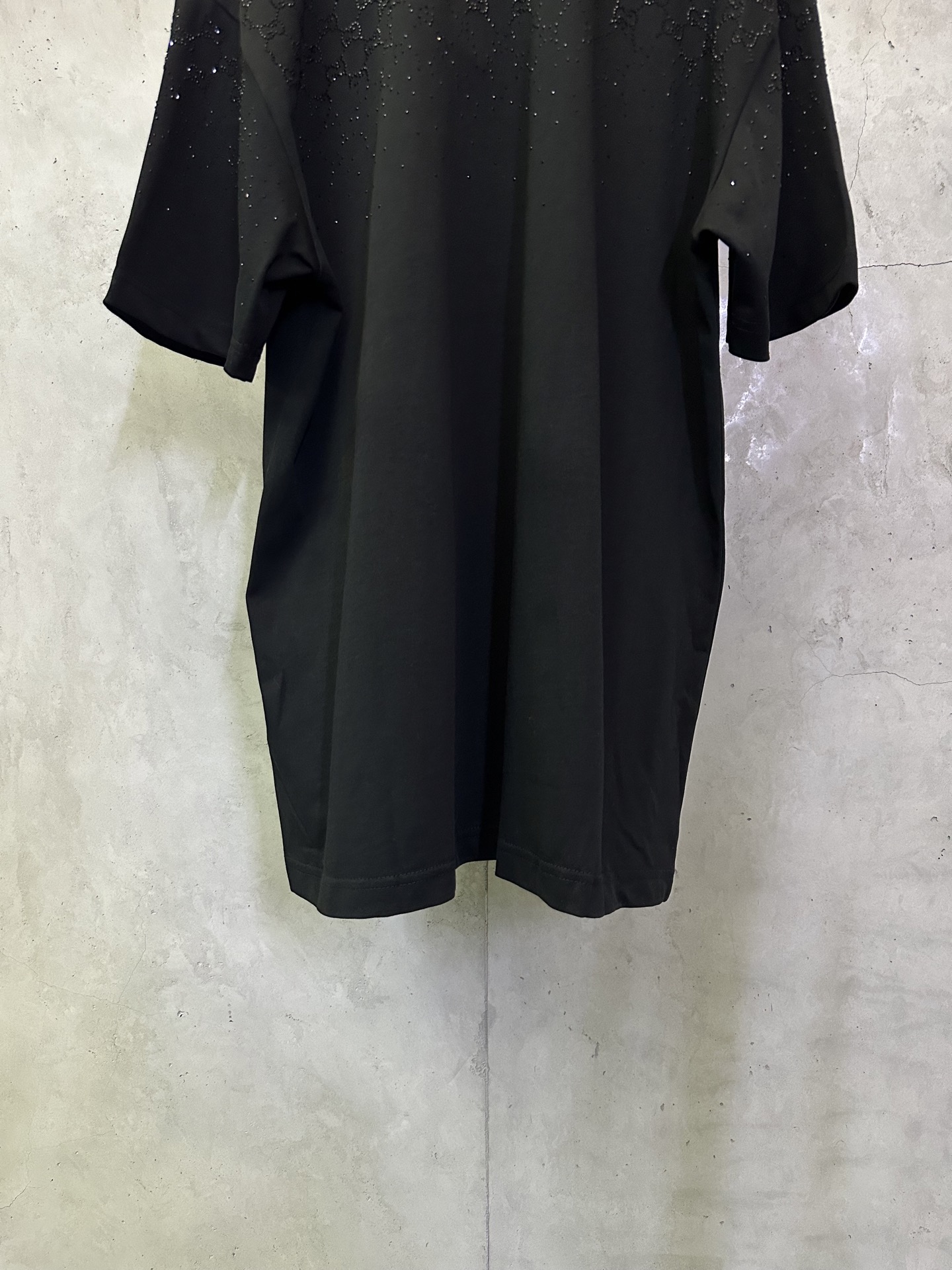 Gucci Gucci古驰 ss26烫钻双G标识短袖