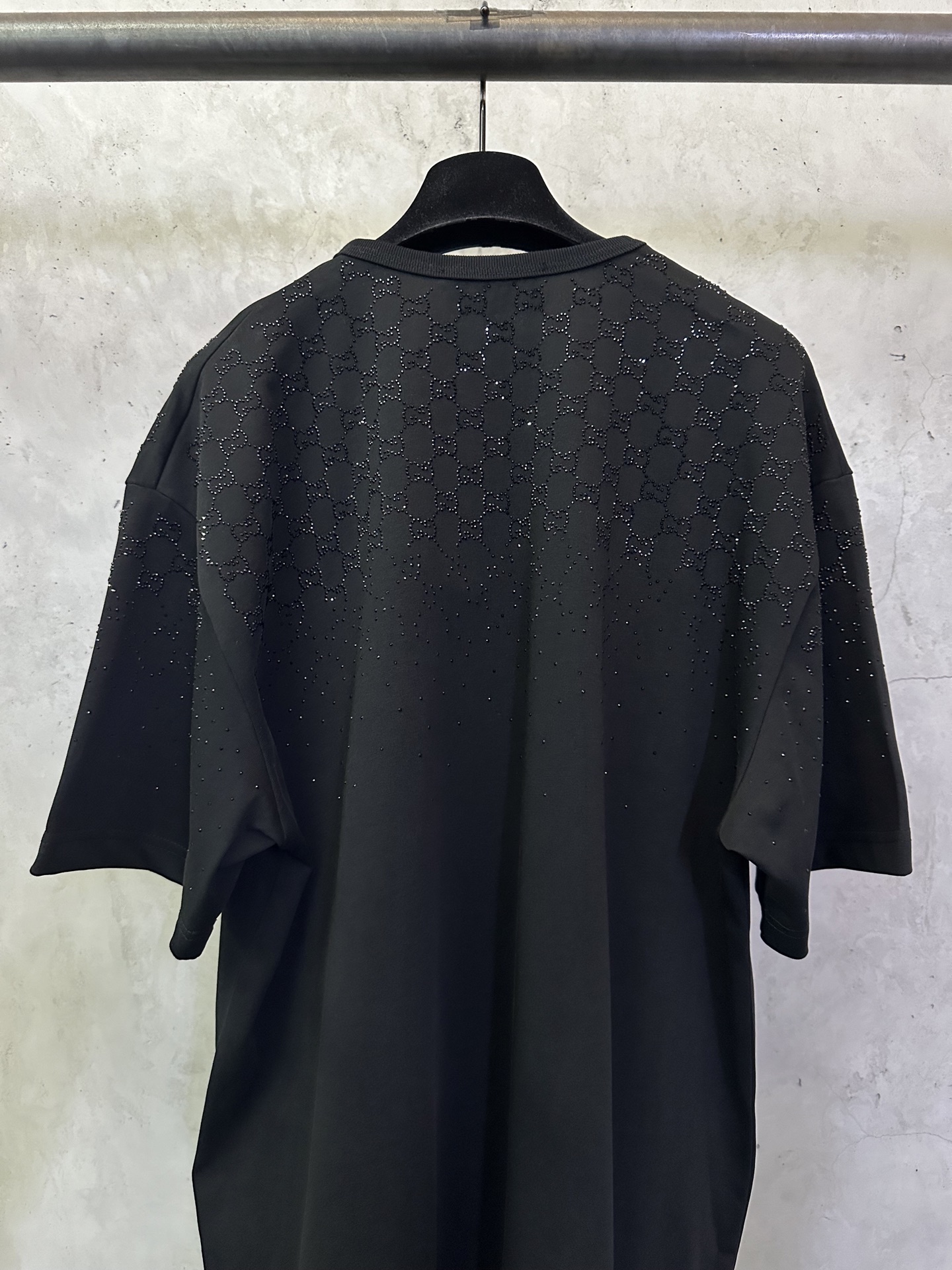 Gucci Gucci古驰 ss26烫钻双G标识短袖