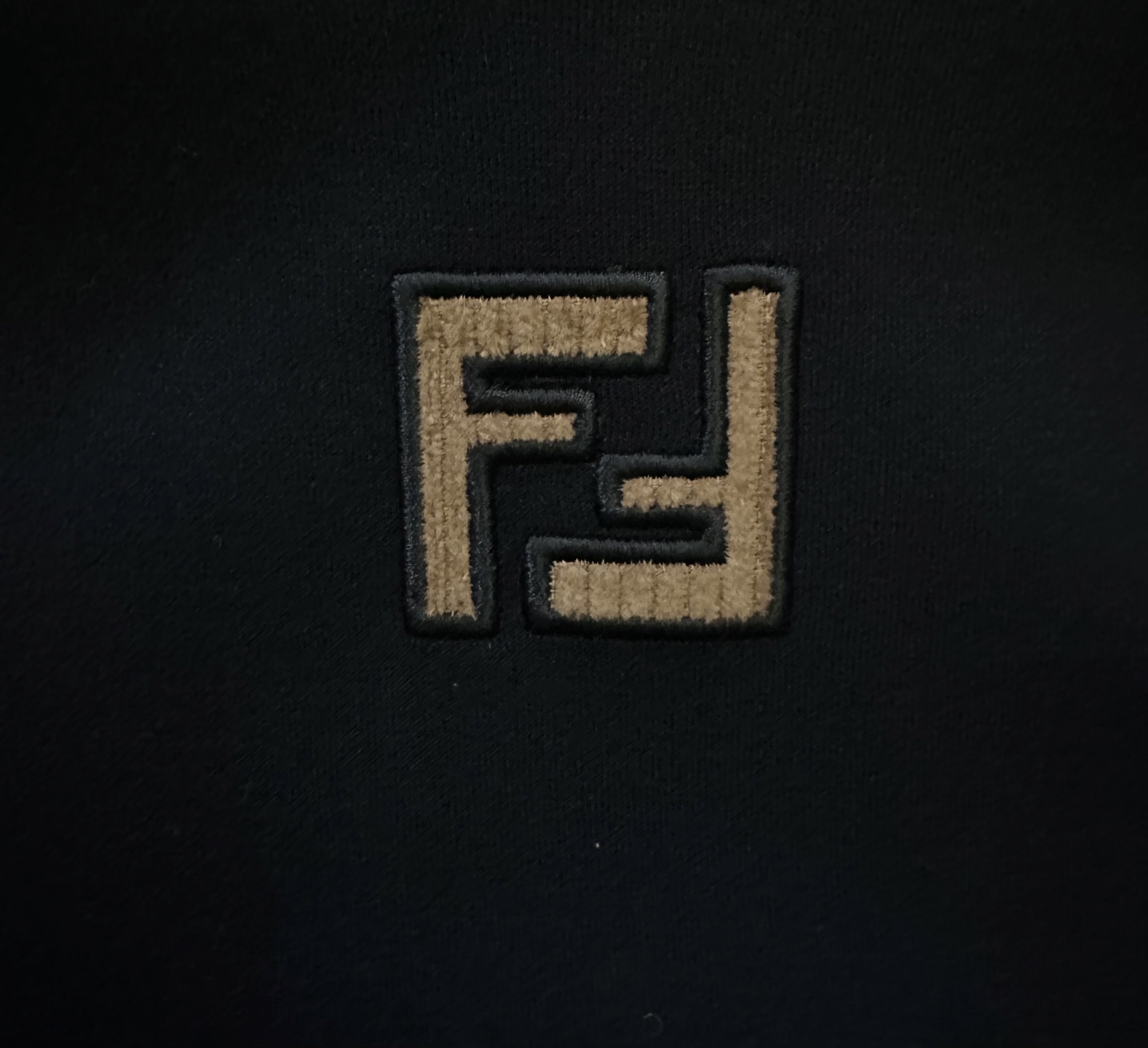 Fendi FENDI芬迪 双F皮绒刺绣标识短袖