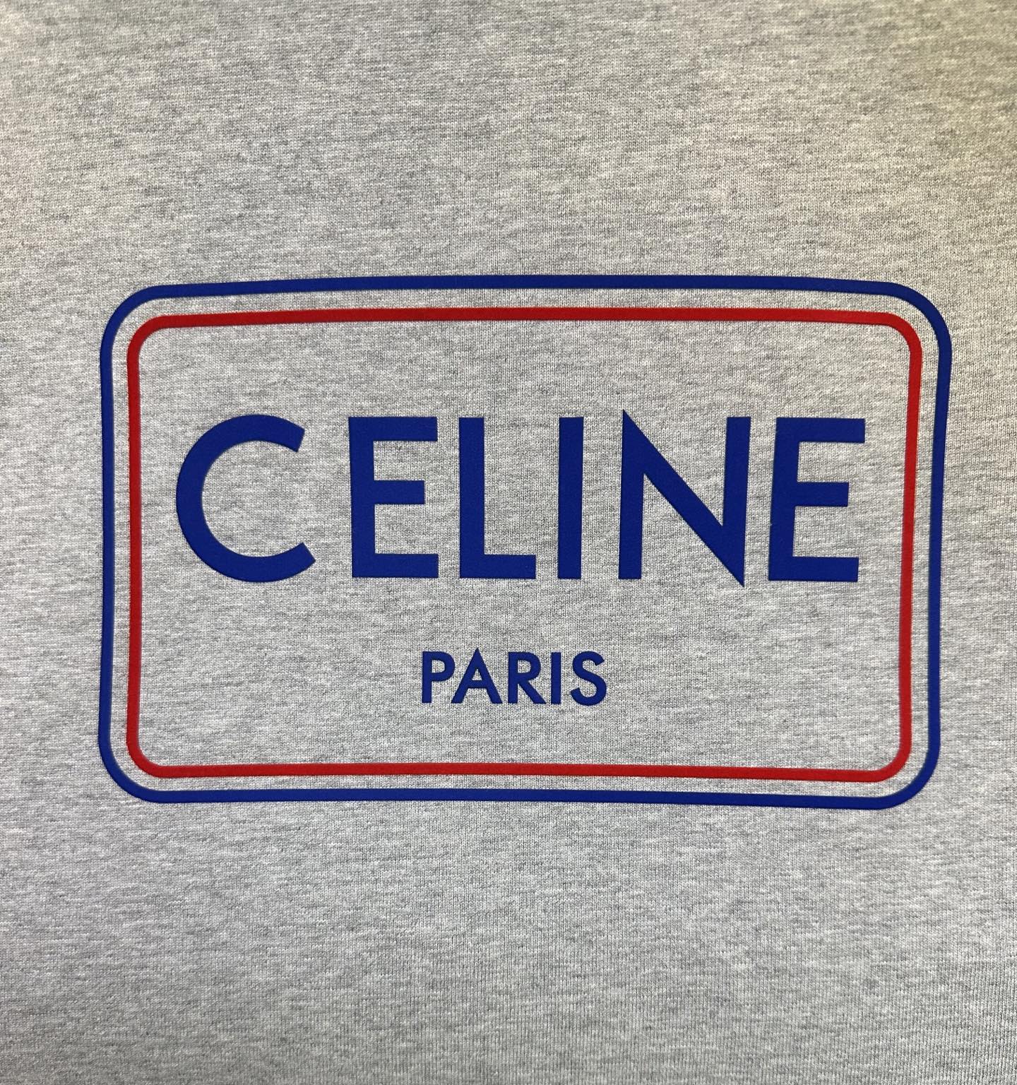 Celine Celine赛琳 ss26 字母拼色植绒印花短袖T恤