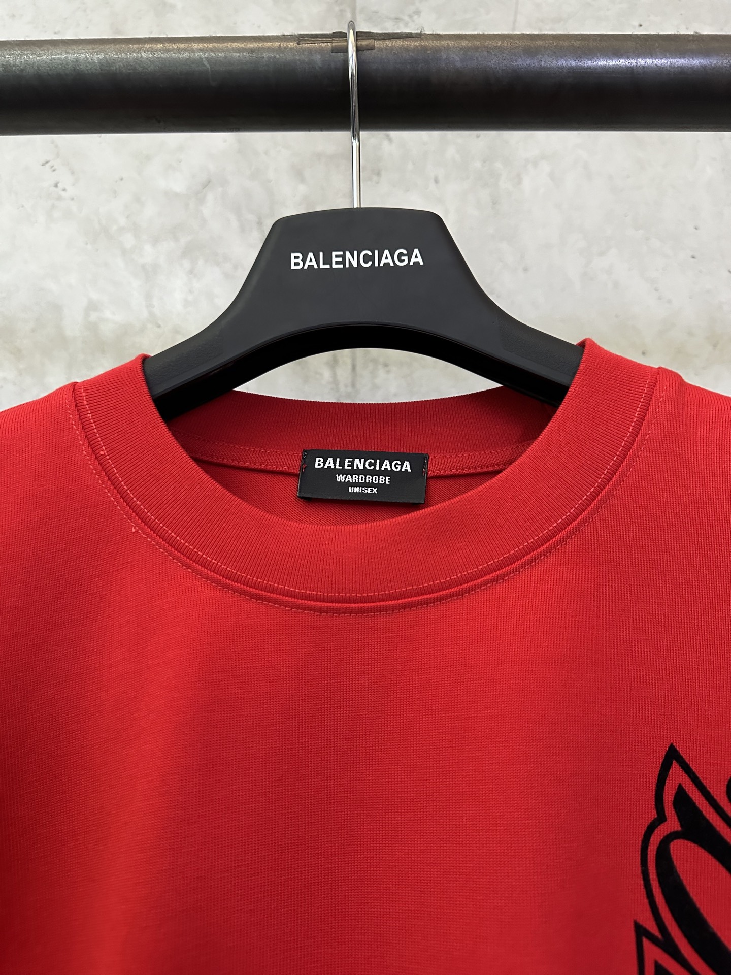 Balenciaga Balenciaga巴黎世家 25ss CURSIVE系列 植绒印花短袖T恤