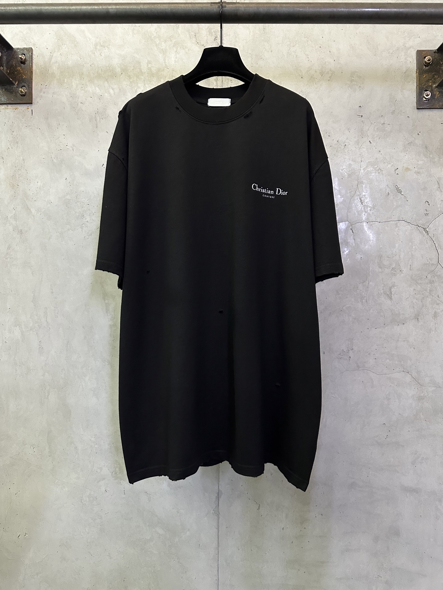 Dior Dior迪奥 26ss logo印花做破短袖T恤