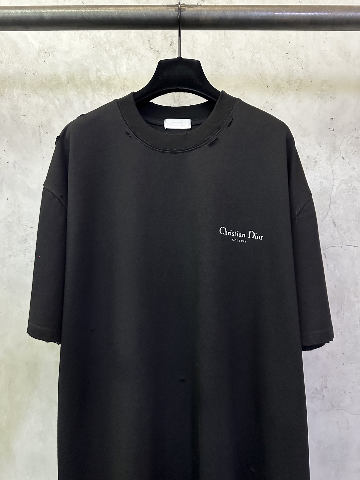 Dior Dior迪奥 26ss logo印花做破短袖T恤