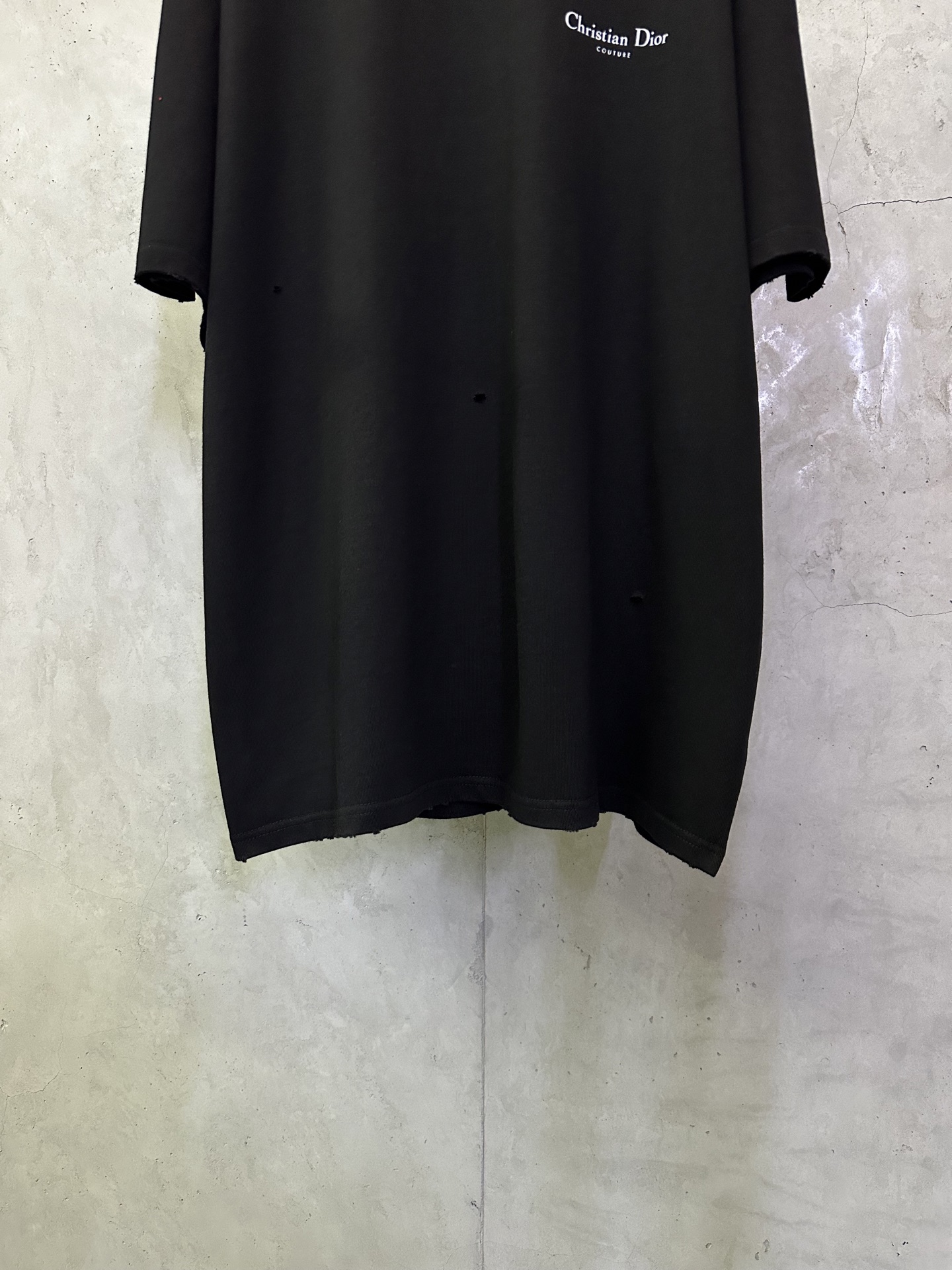 Dior Dior迪奥 26ss logo印花做破短袖T恤