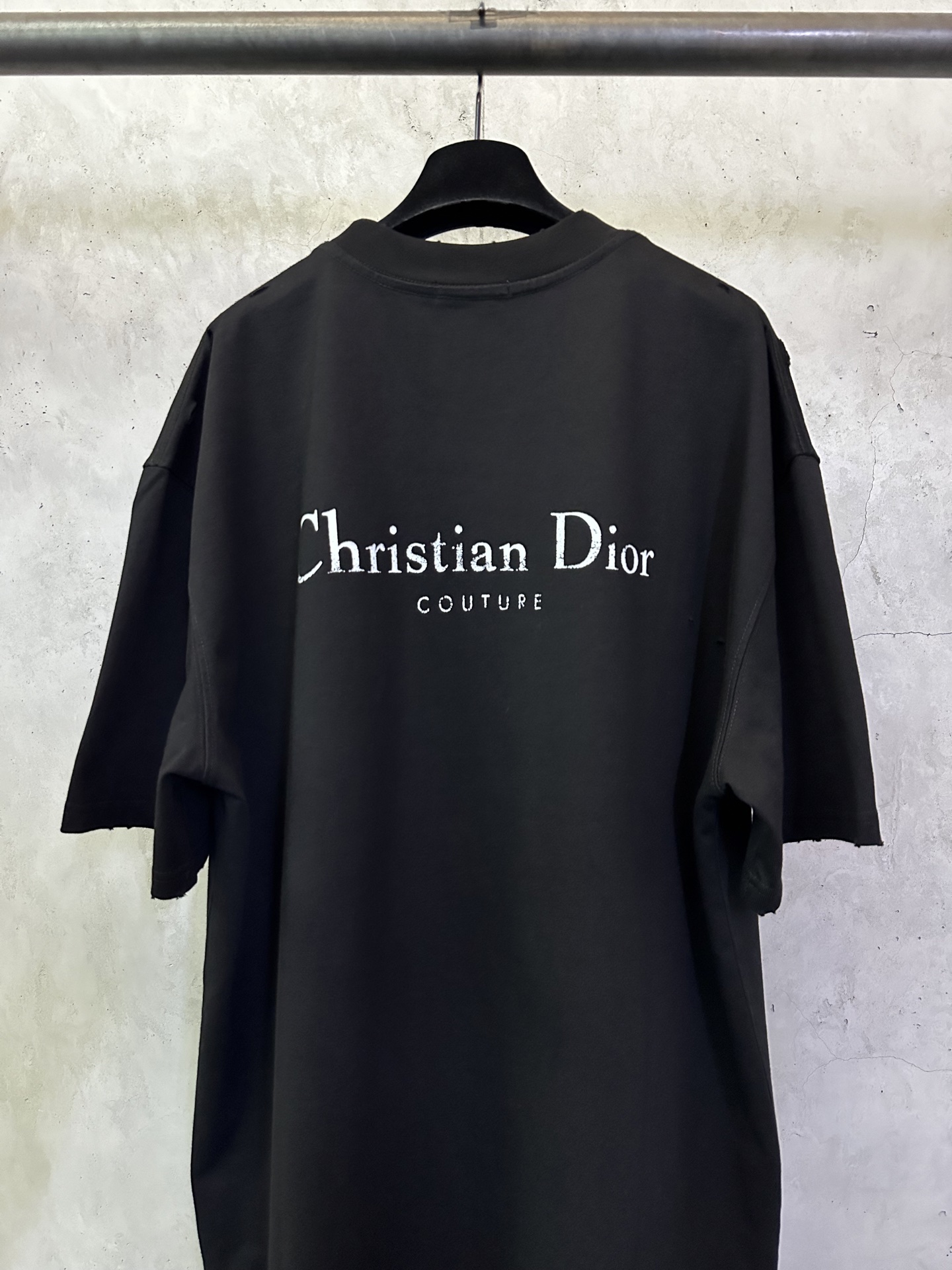Dior Dior迪奥 26ss logo印花做破短袖T恤