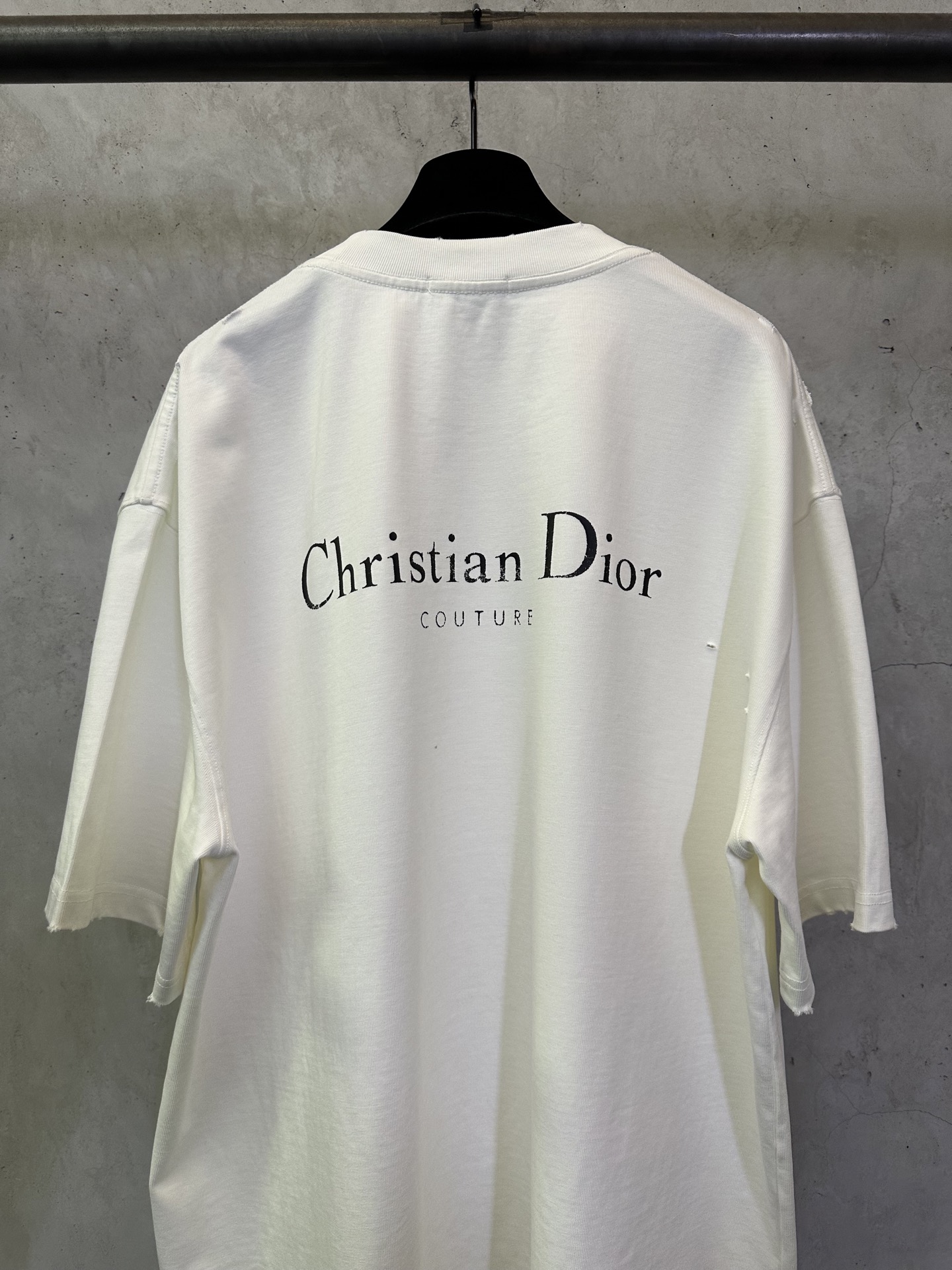 Dior Dior迪奥 26ss logo印花做破短袖T恤