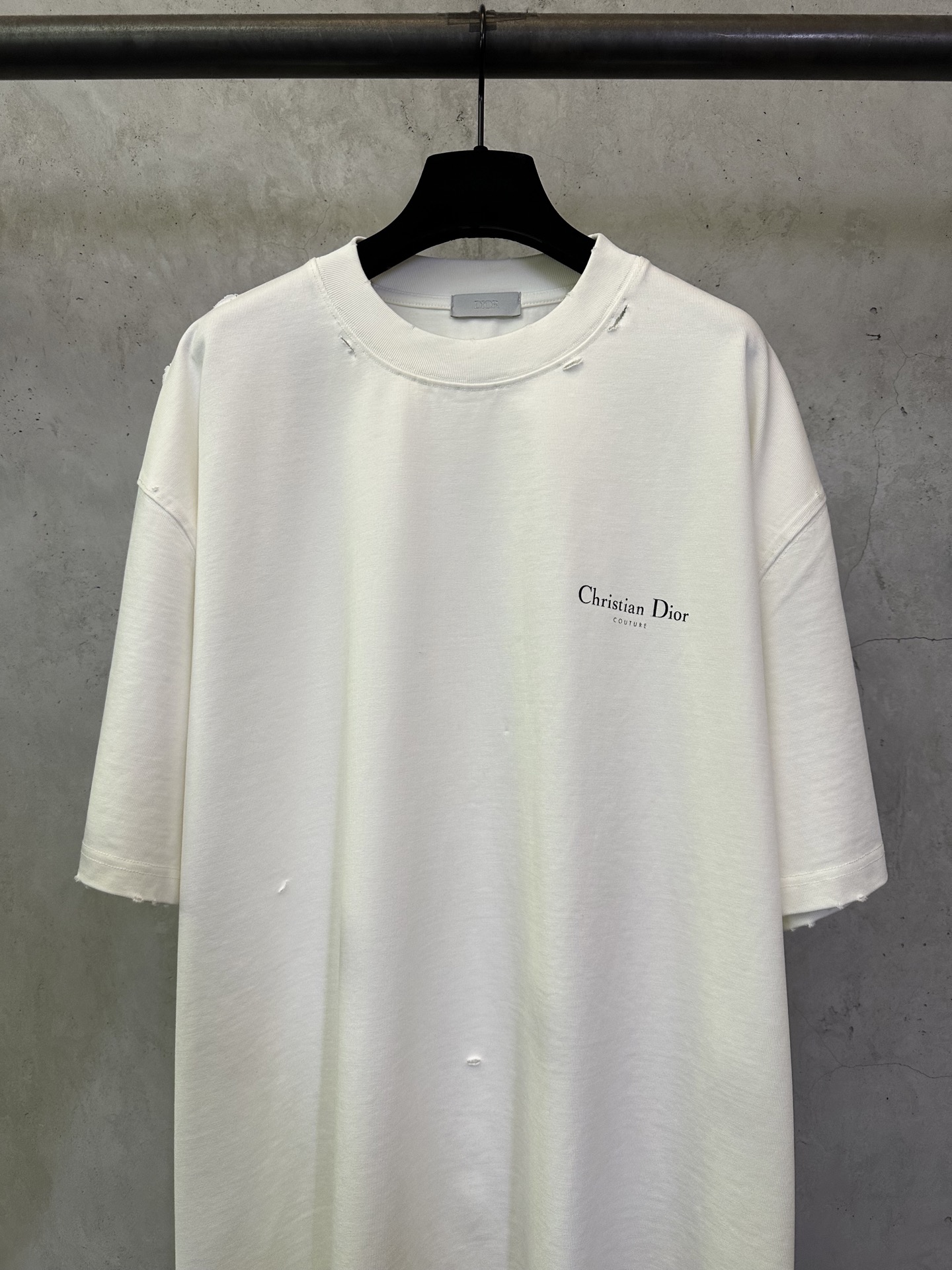 Dior Dior迪奥 26ss logo印花做破短袖T恤