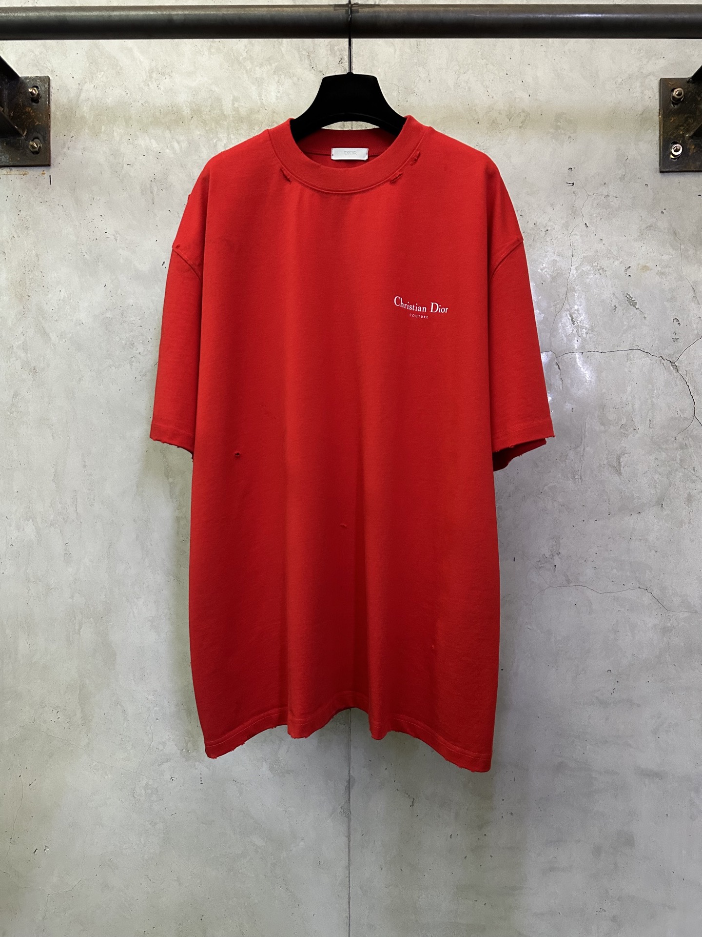 Dior Dior迪奥 26ss logo印花做破短袖T恤