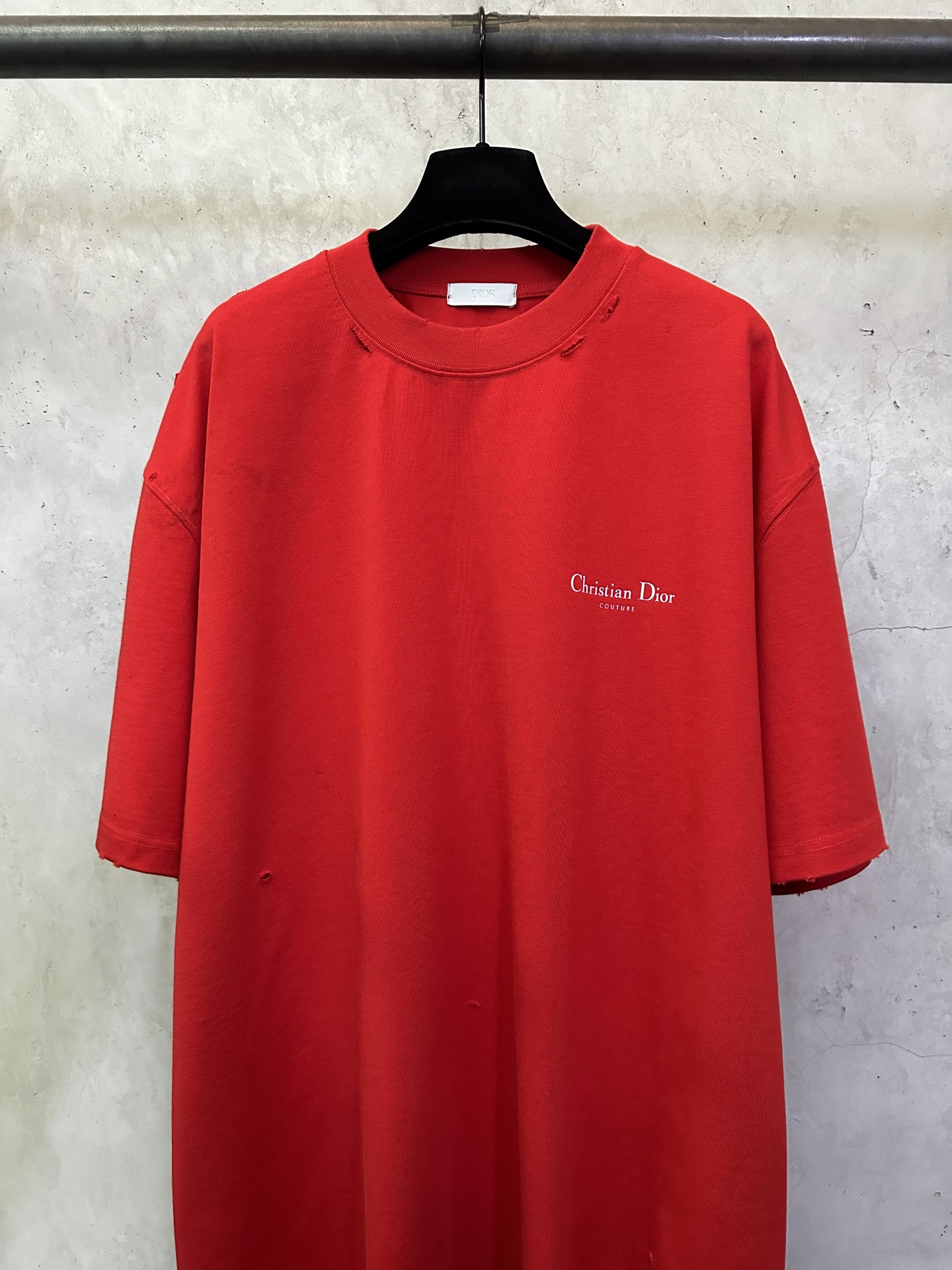Dior Dior迪奥 26ss logo印花做破短袖T恤
