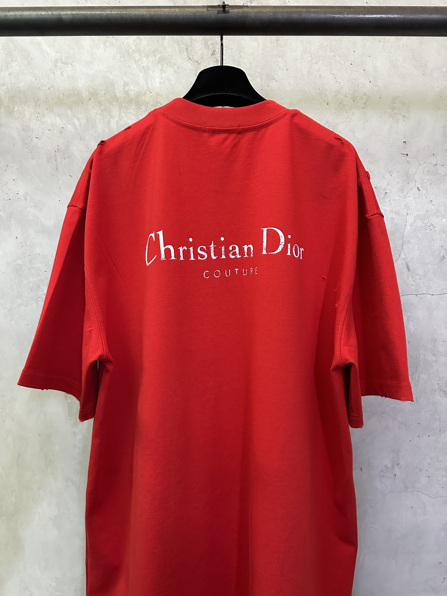 Dior Dior迪奥 26ss logo印花做破短袖T恤