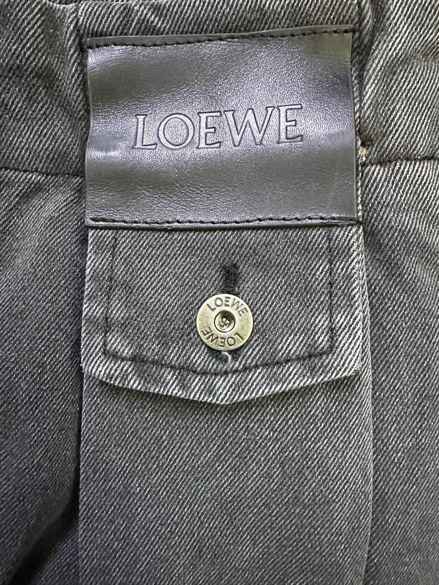 Loewe Loewe 皮革贴片牛仔裤