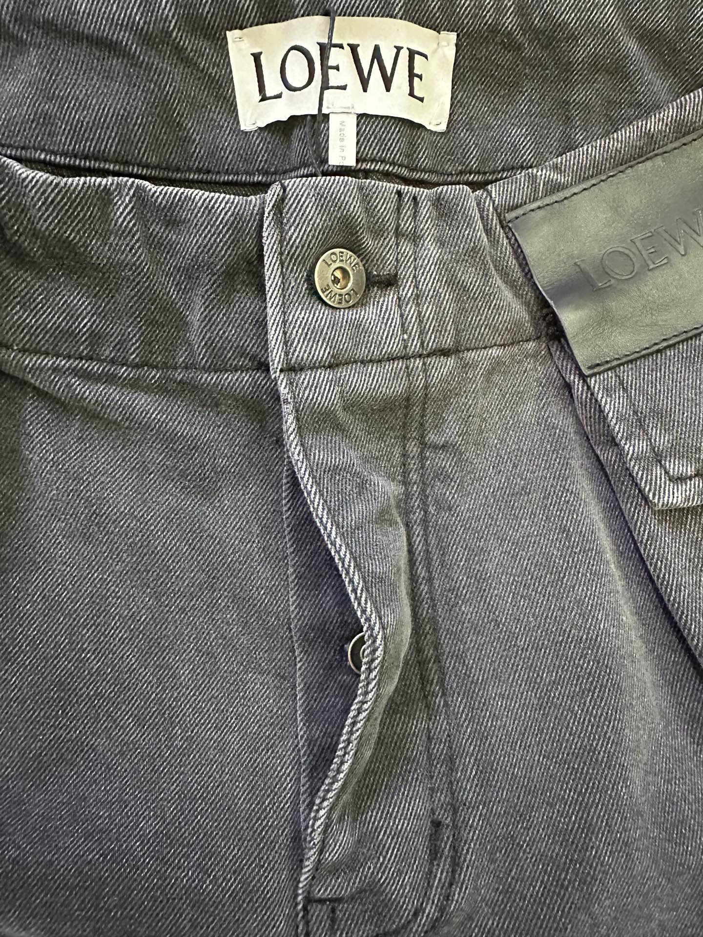 Loewe Loewe 皮革贴片牛仔裤