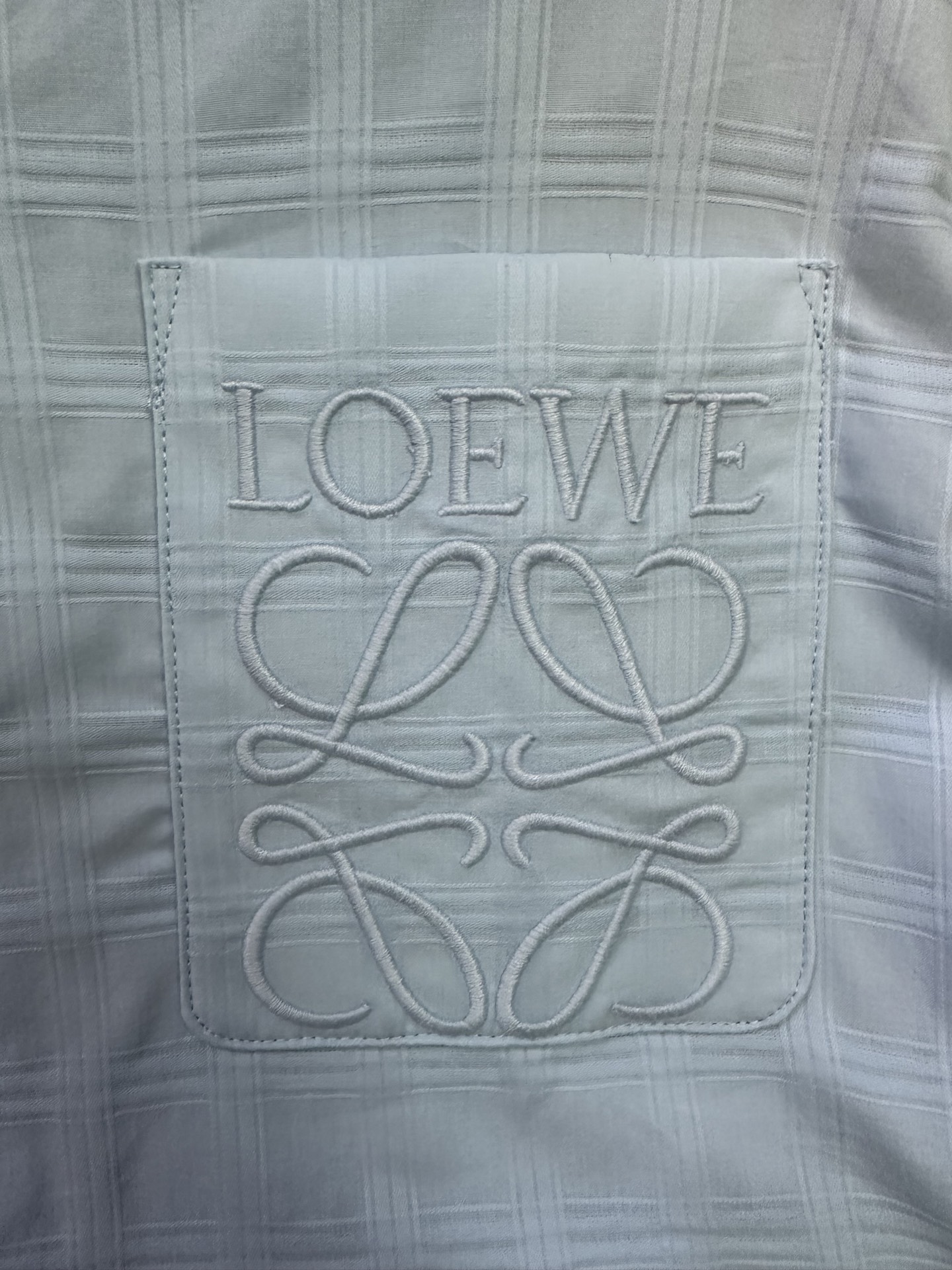 Loewe Loewe Anagram罗意威 ss26 刺绣格子衬衫
