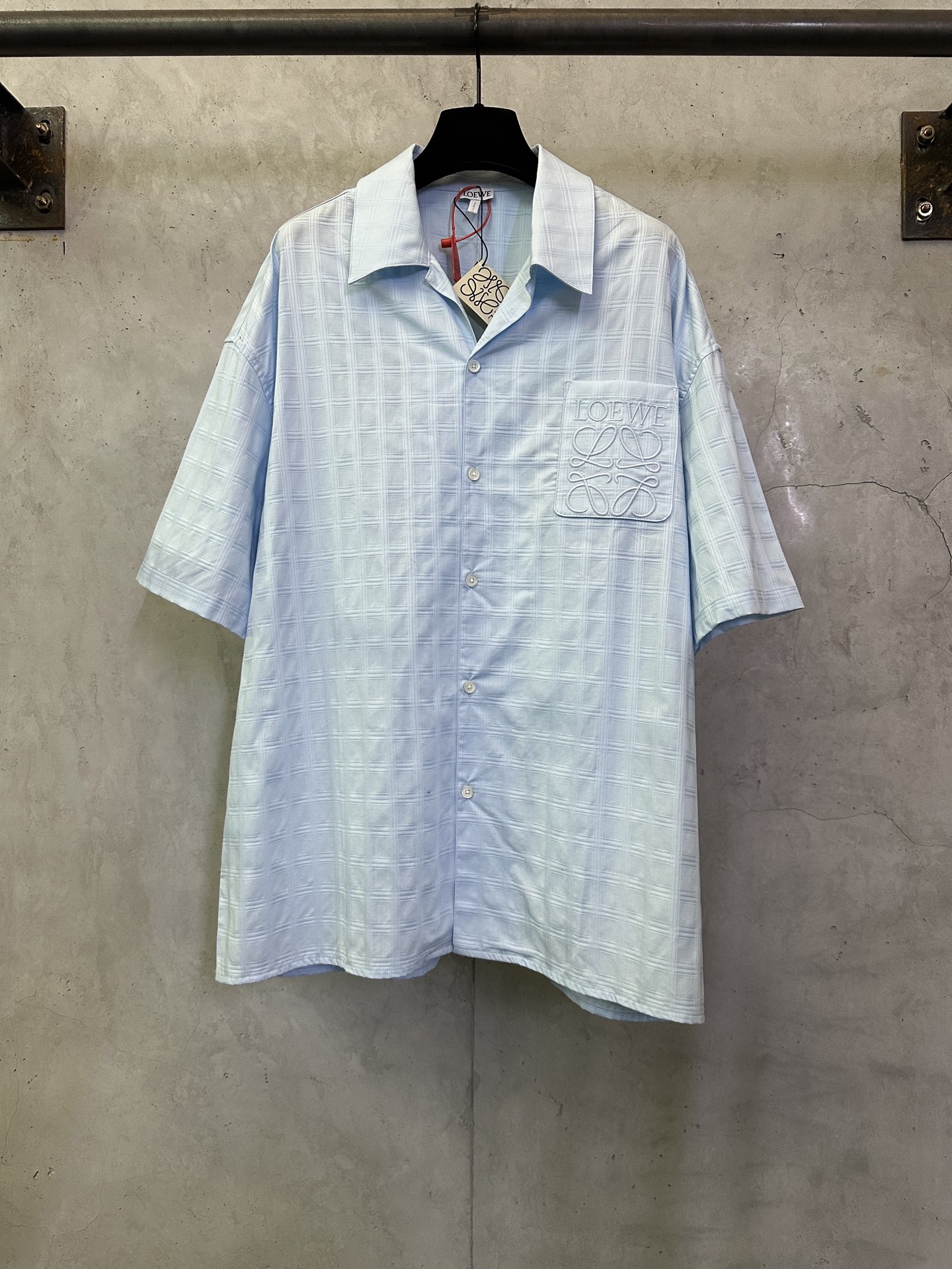 Loewe Loewe Anagram罗意威 ss26 刺绣格子衬衫