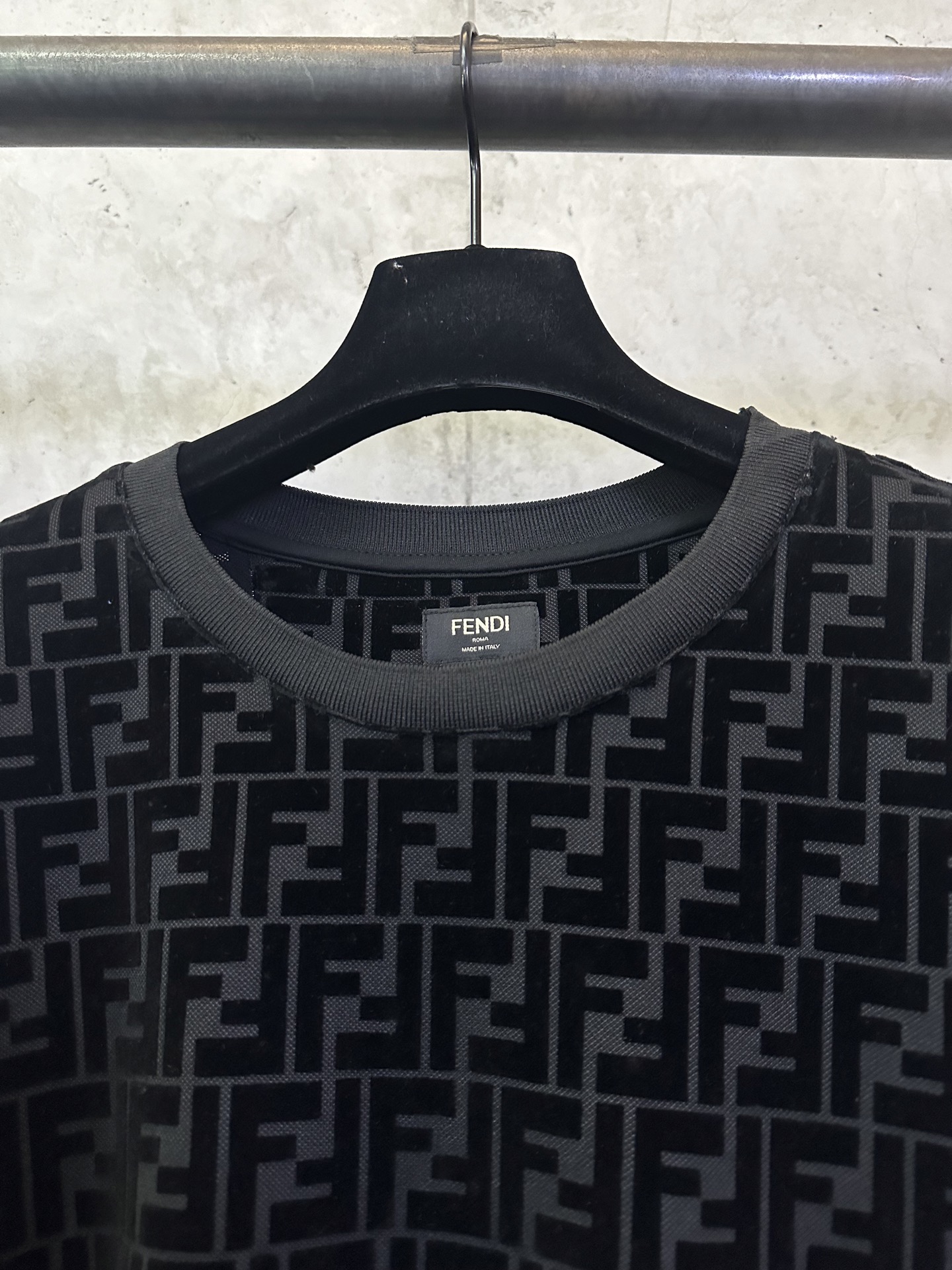 Fendi FENDI芬迪 丝光植绒短袖T恤