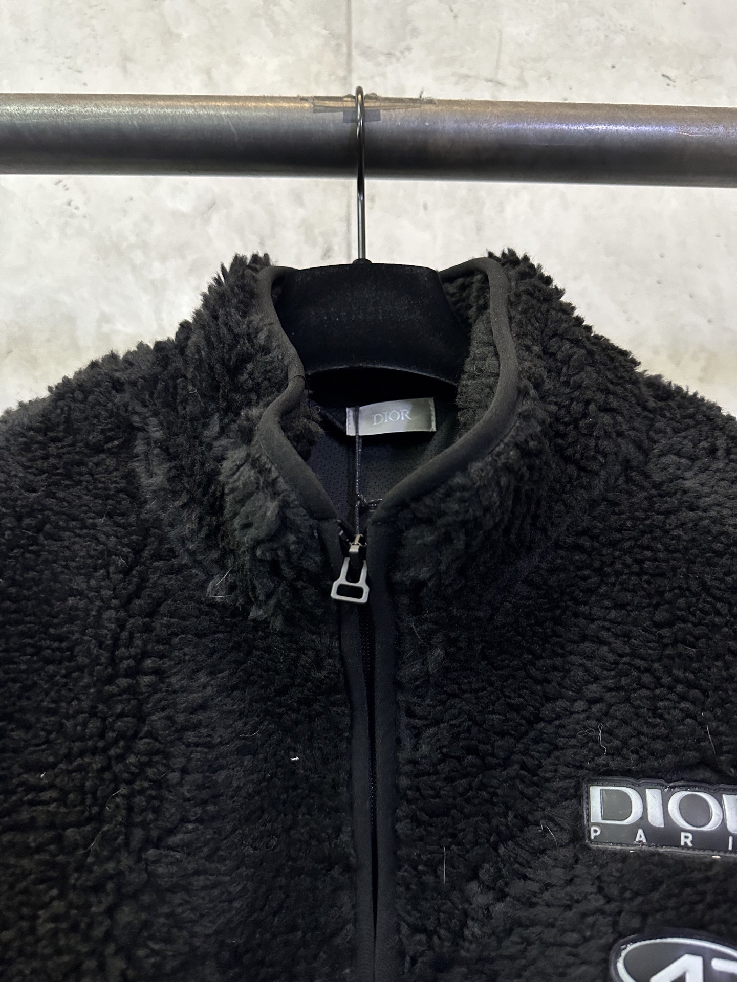 Dior DIOR迪奥 ss26 羊羔绒硅胶徽标拉链外套