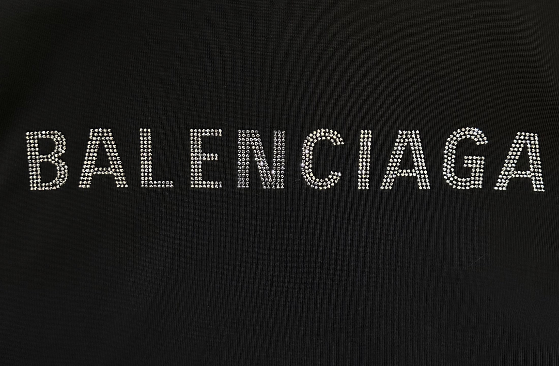 Balenciaga Balenciaga 巴黎世家 25ss 前后字母烫钻洗水短袖T恤