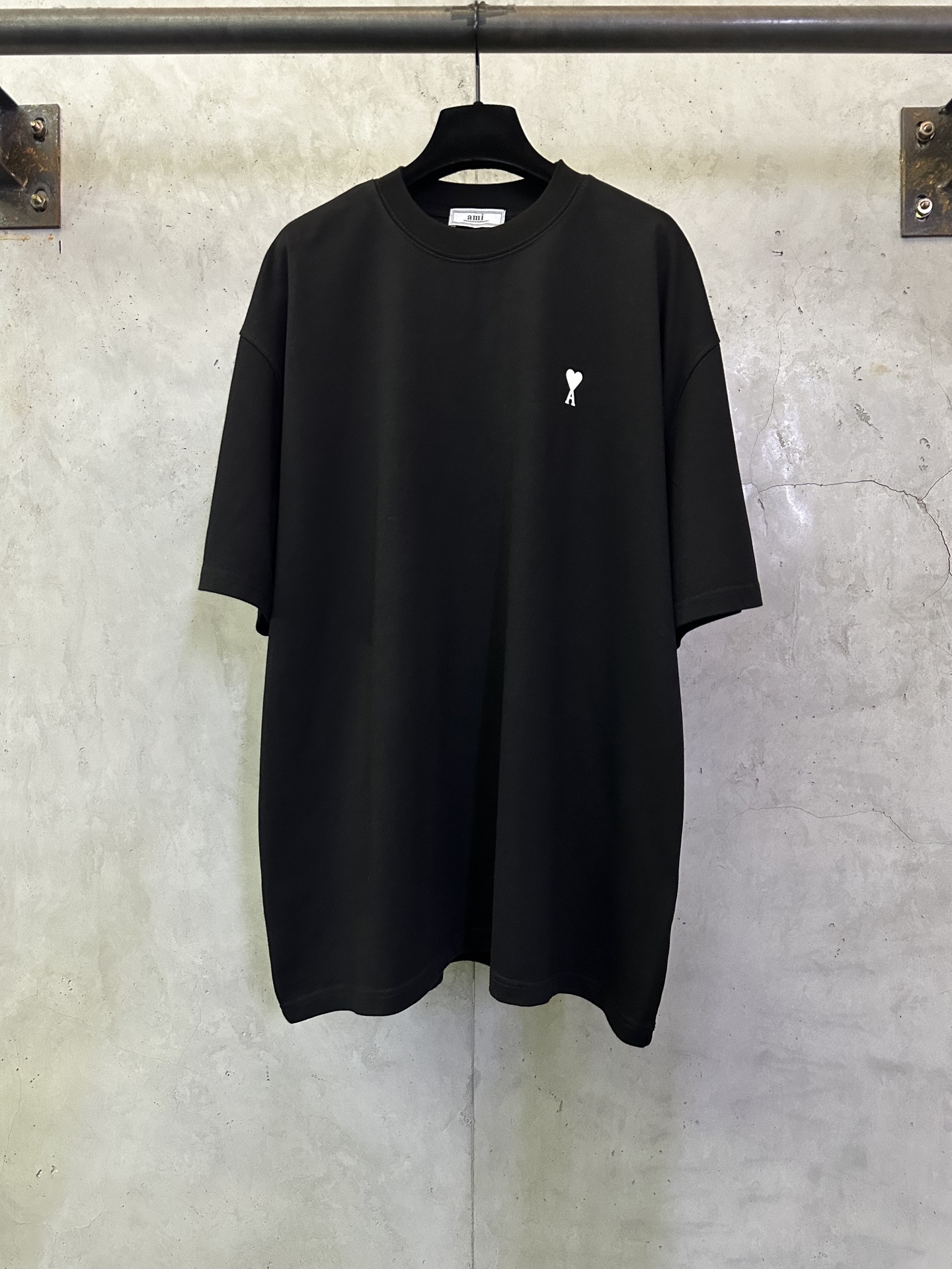 P125 - Nuevo de primavera/verano, camiseta de manga corta de peso pesado 400g, AMIPARIS 26ss, camiseta de manga corta c…