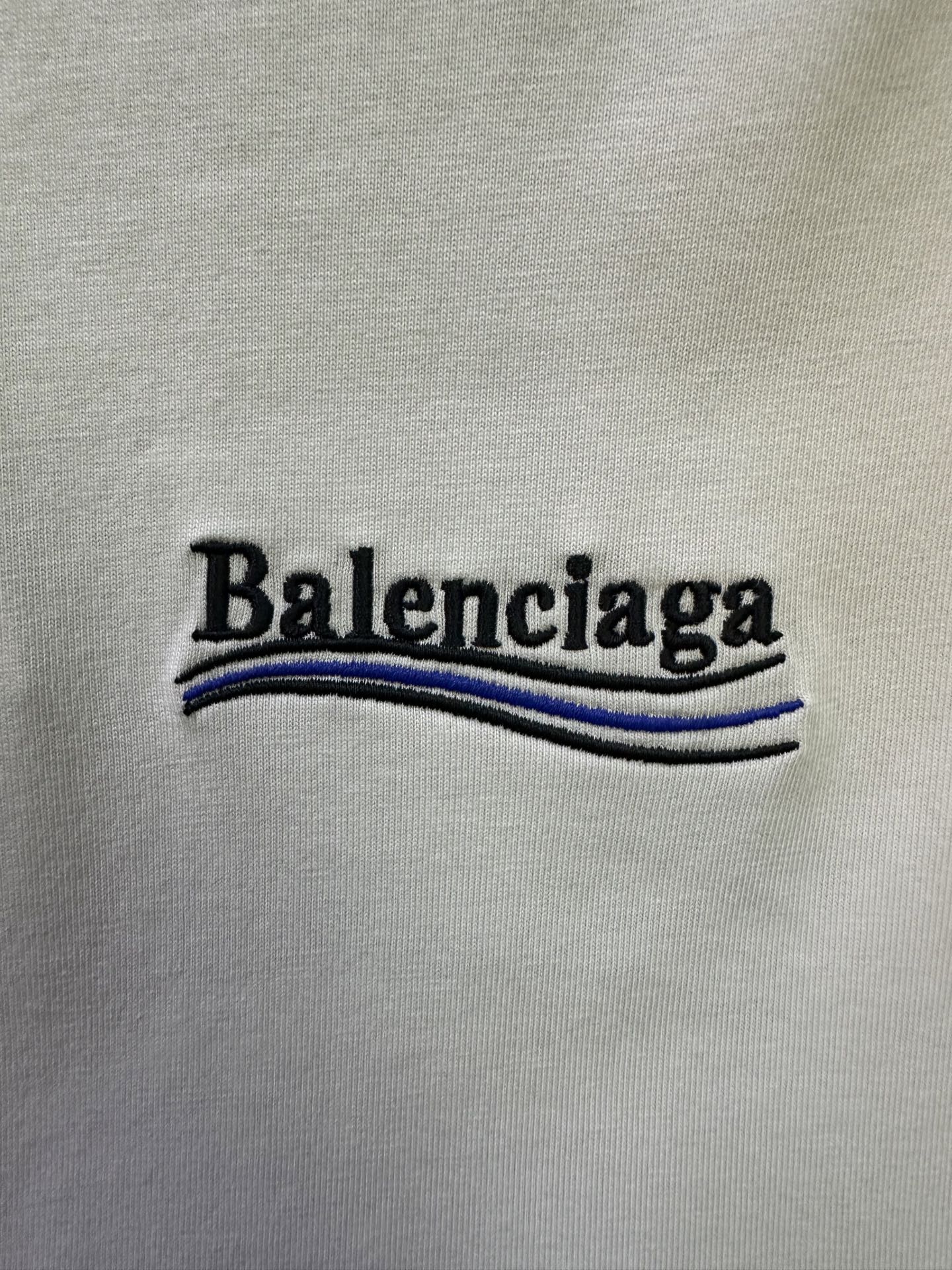Balenciaga Balenciaga 巴黎世家 可乐海浪logo刺绣短袖T恤