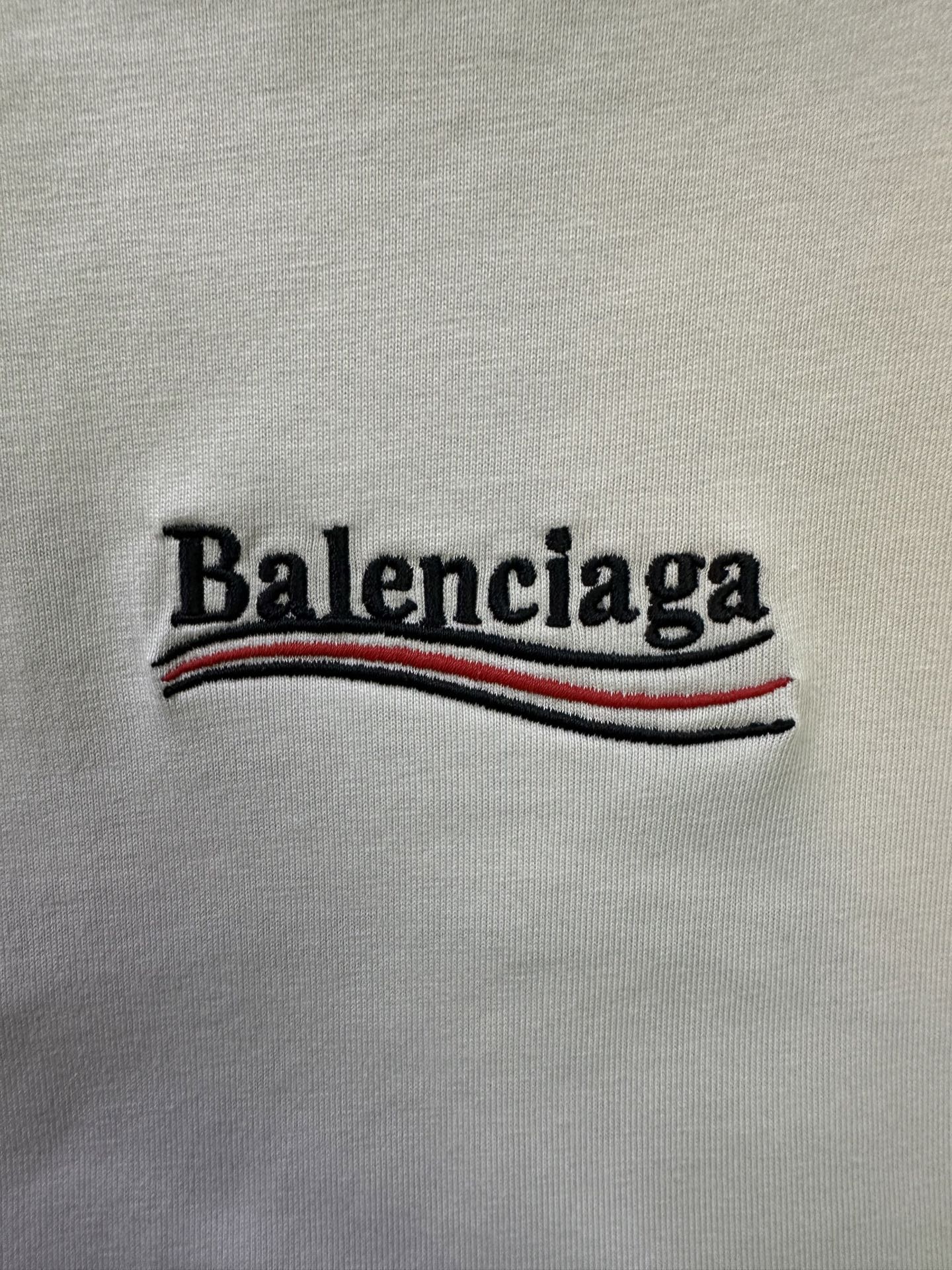 Balenciaga Balenciaga 巴黎世家 可乐海浪logo刺绣短袖T恤