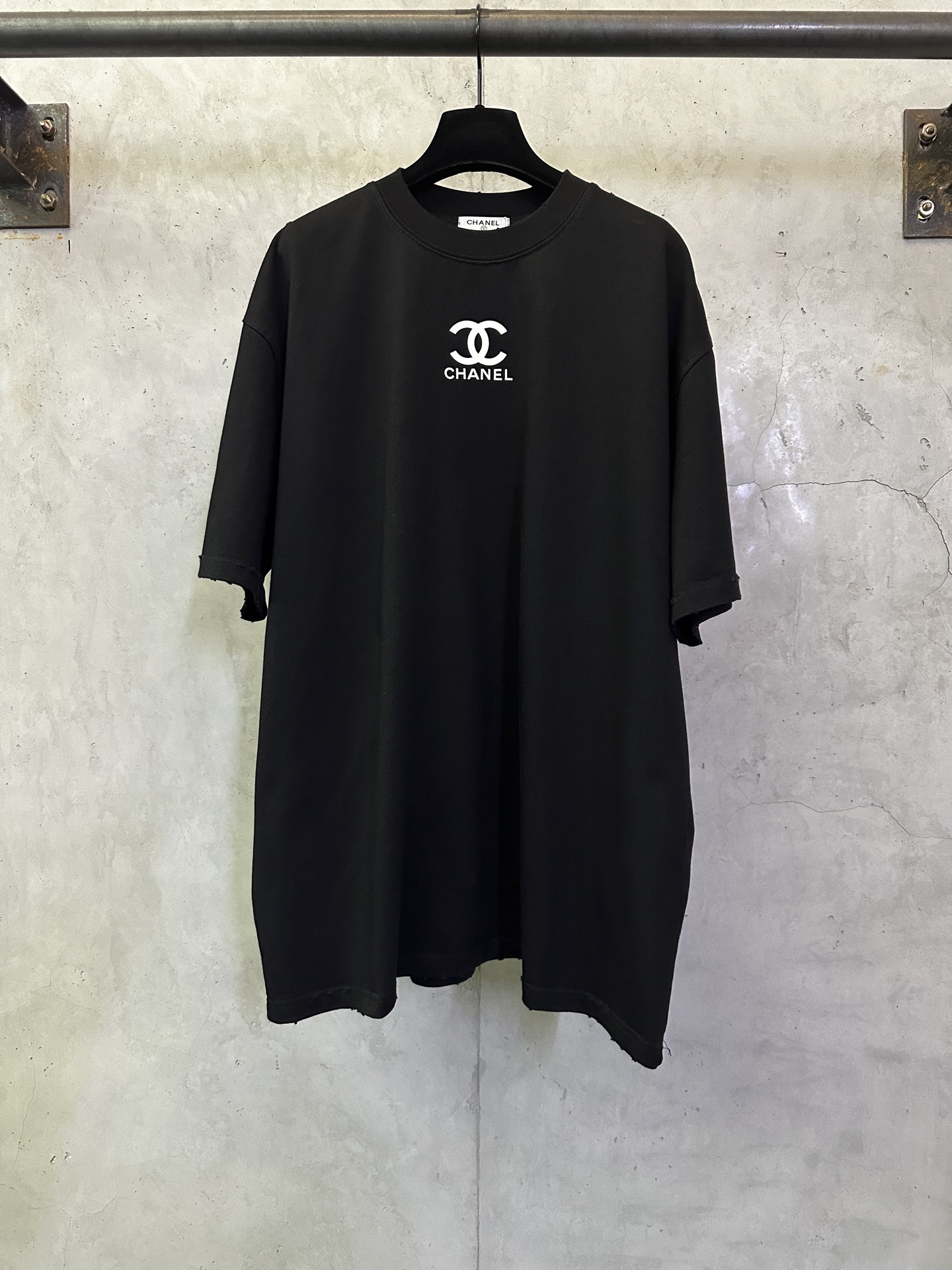 Chanel CHANEL 香奈儿 26ss logo破坏厚板胶印花重磅短袖T恤