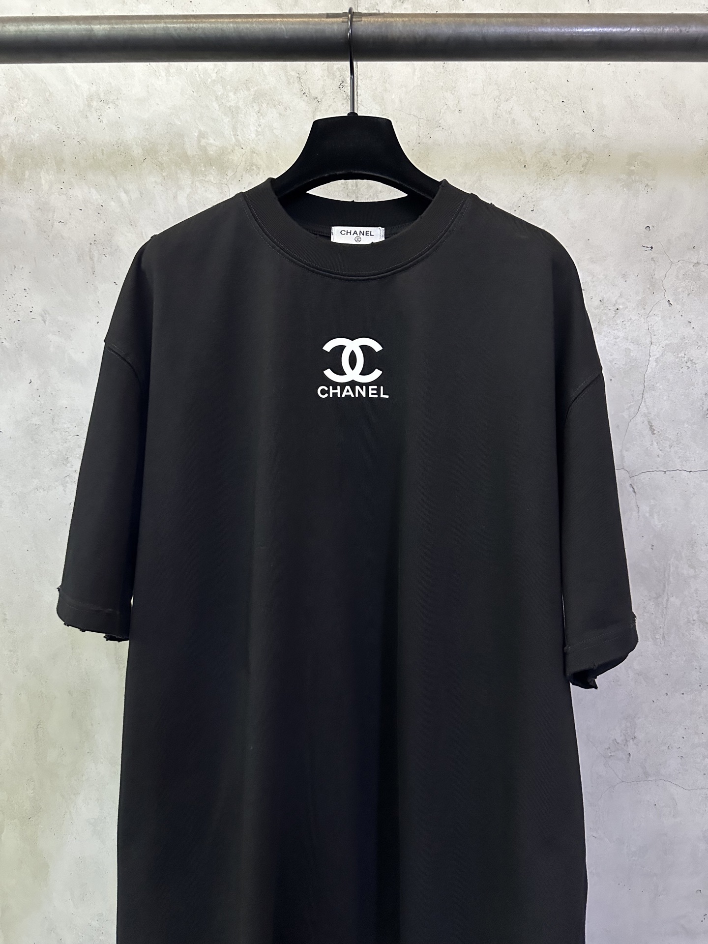 Chanel CHANEL 香奈儿 26ss logo破坏厚板胶印花重磅短袖T恤