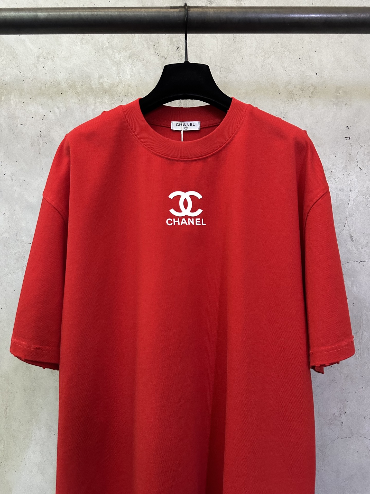 Chanel CHANEL 香奈儿 26ss logo破坏厚板胶印花重磅短袖T恤