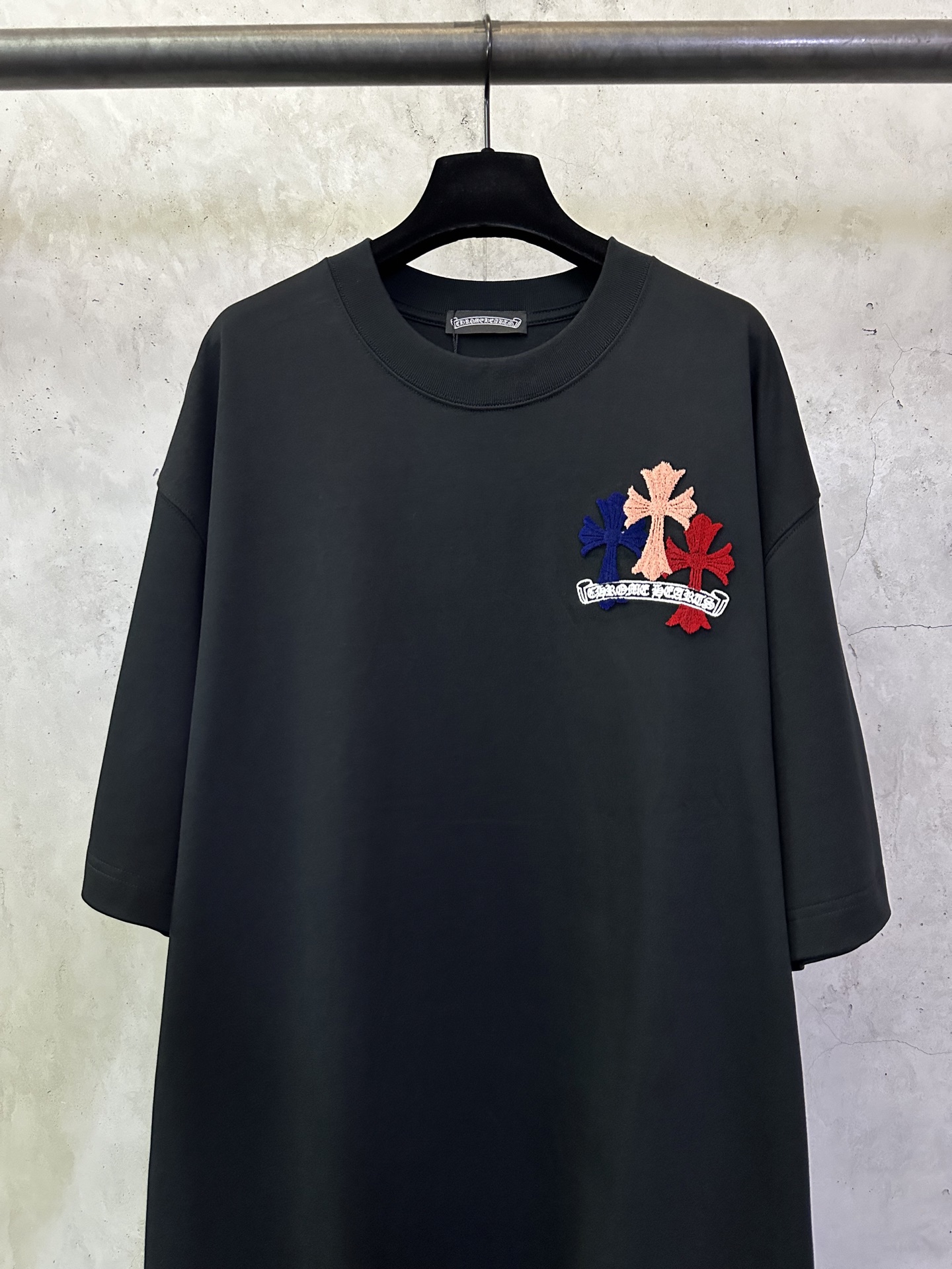 Chrome Hearts Chrome Hearts 克罗心 26ss 前后十字架牙刷绣短袖T恤